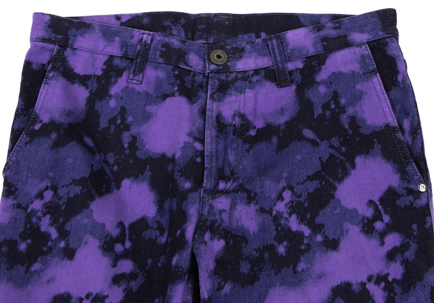 Issey Miyake Indigo Dyed Cotton Pants in Purple Black, Size M Size US 34 / EU 50 - 2 Thumbnail