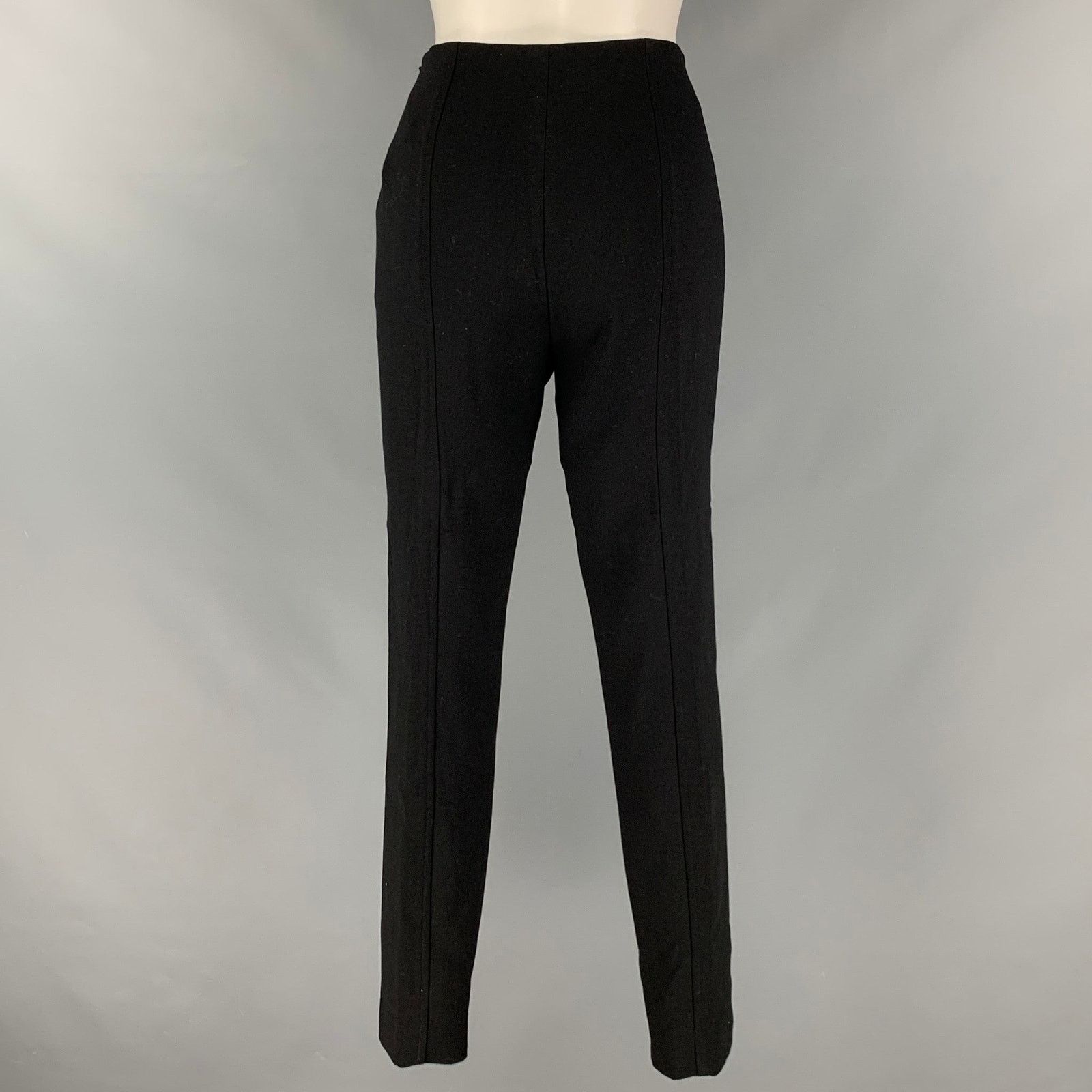 Ralph Lauren RALPH LAUREN Size 6 Black Wool Fitted Dress Pants Size 28" / US 6 / IT 42 - 2 Thumbnail