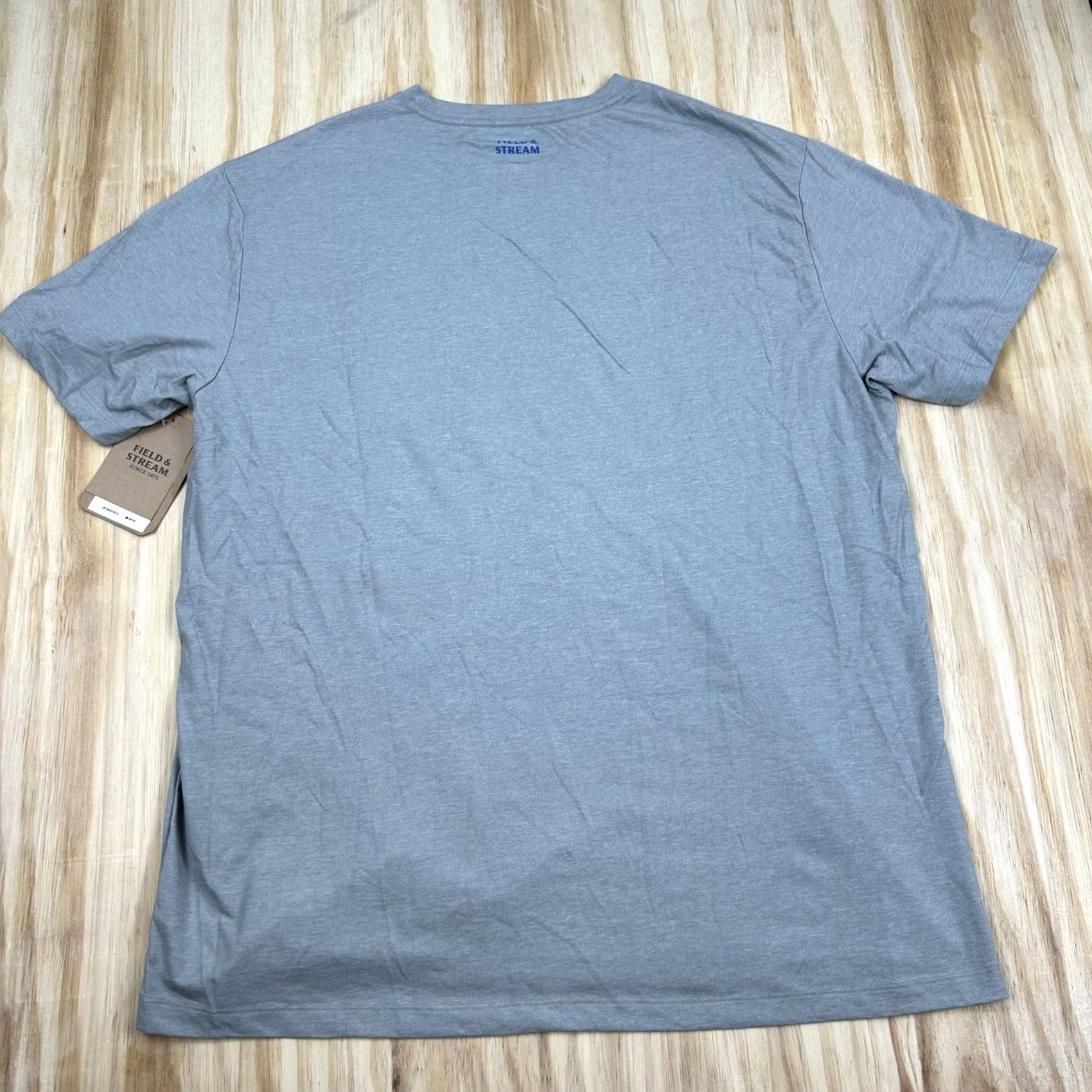 Vintage Field & Stream Deep Runner T-Shirt Gray Stripe UPF 50 Pockets Short Sleeve 2XL Mens Size US 39 - 5 Thumbnail
