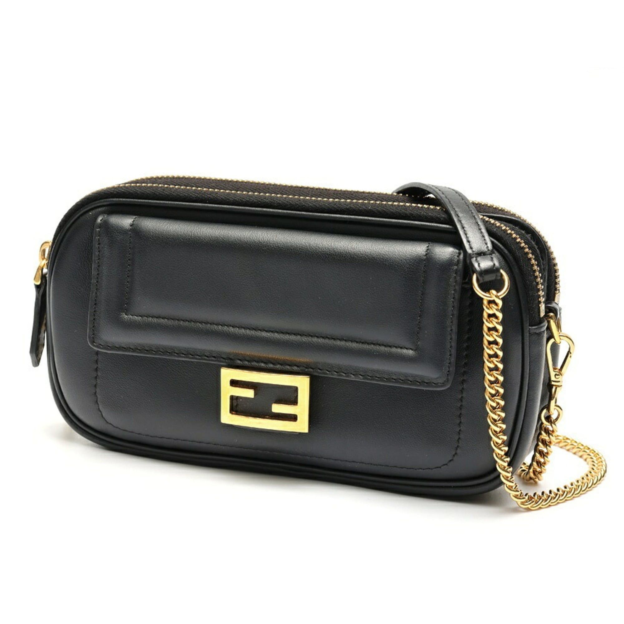 Fendi FENDI Easy Baguette Chain Shoulder Bag 8BS044 Leather Black S-159999 Size ONE SIZE - 1 Thumbnail