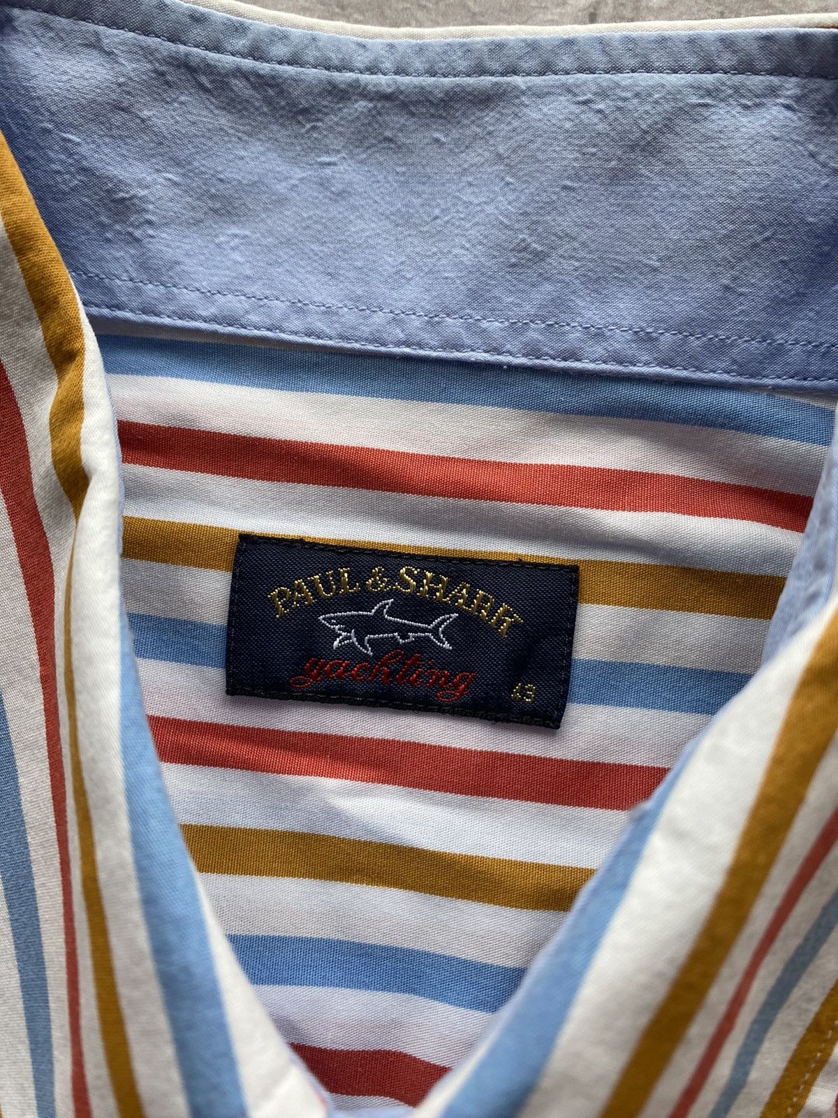 Paul & Shark Paul & Shark Vintage Yachting Royal Club Shirt Button Up Size US XL / EU 56 / 4 - 8 Thumbnail