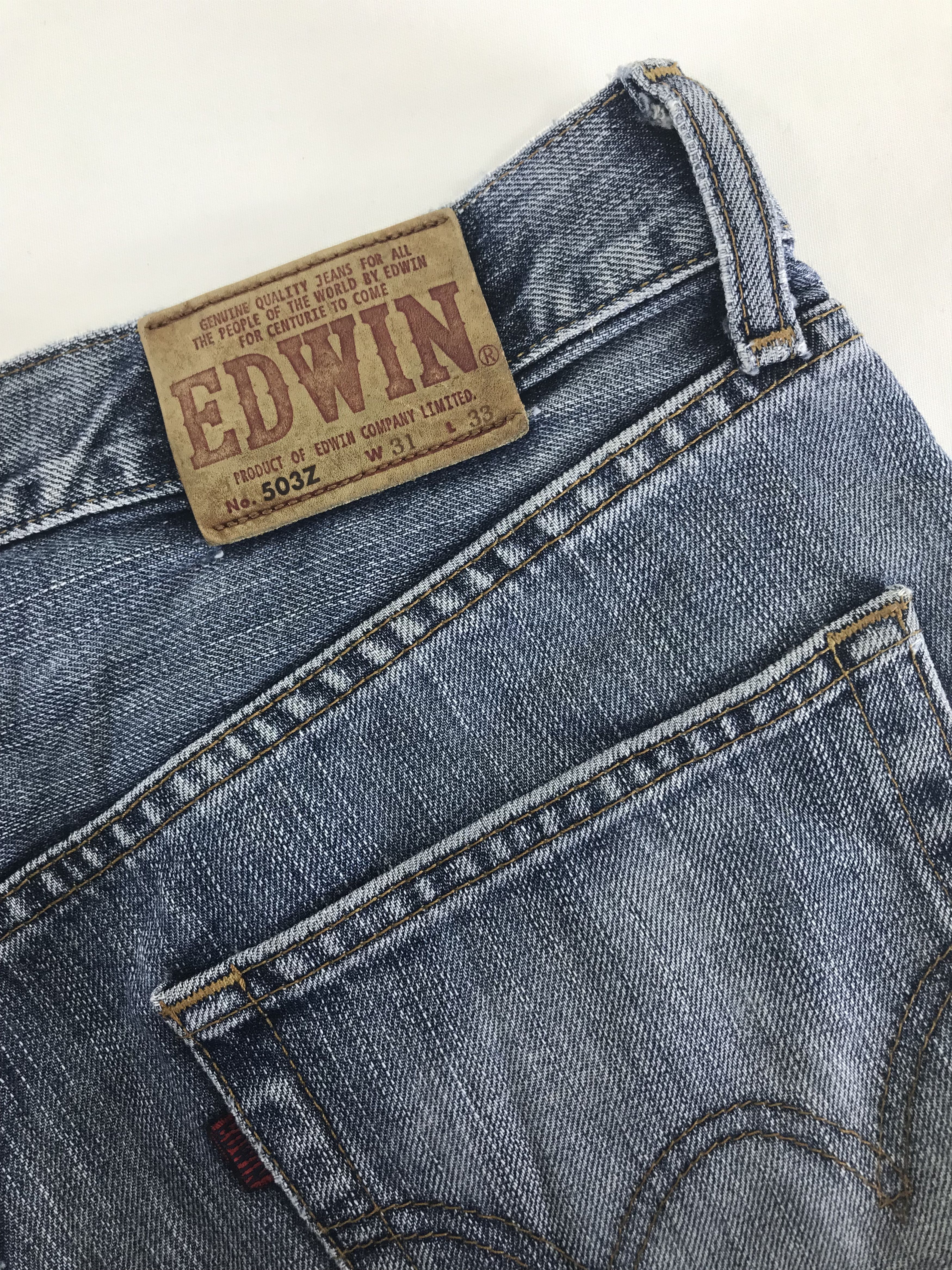 Edwin Vintage Edwin 503Z Regular Blue Washed Jeans Size US 31 - 12 Thumbnail