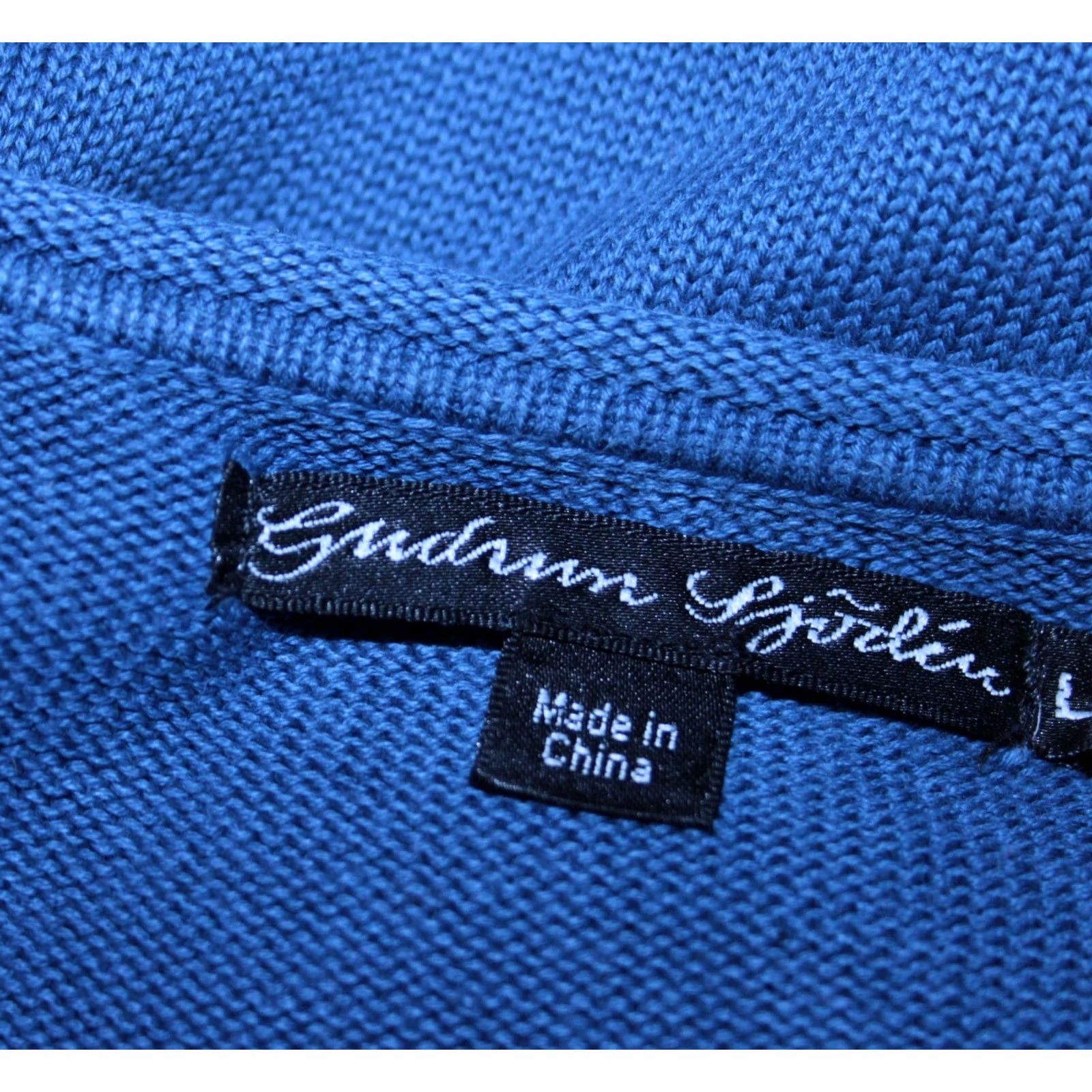 Vintage Gudrun Sjoden womens blue cotton A-Line Dress Size L Size L / US 10 / IT 46 - 6 Thumbnail