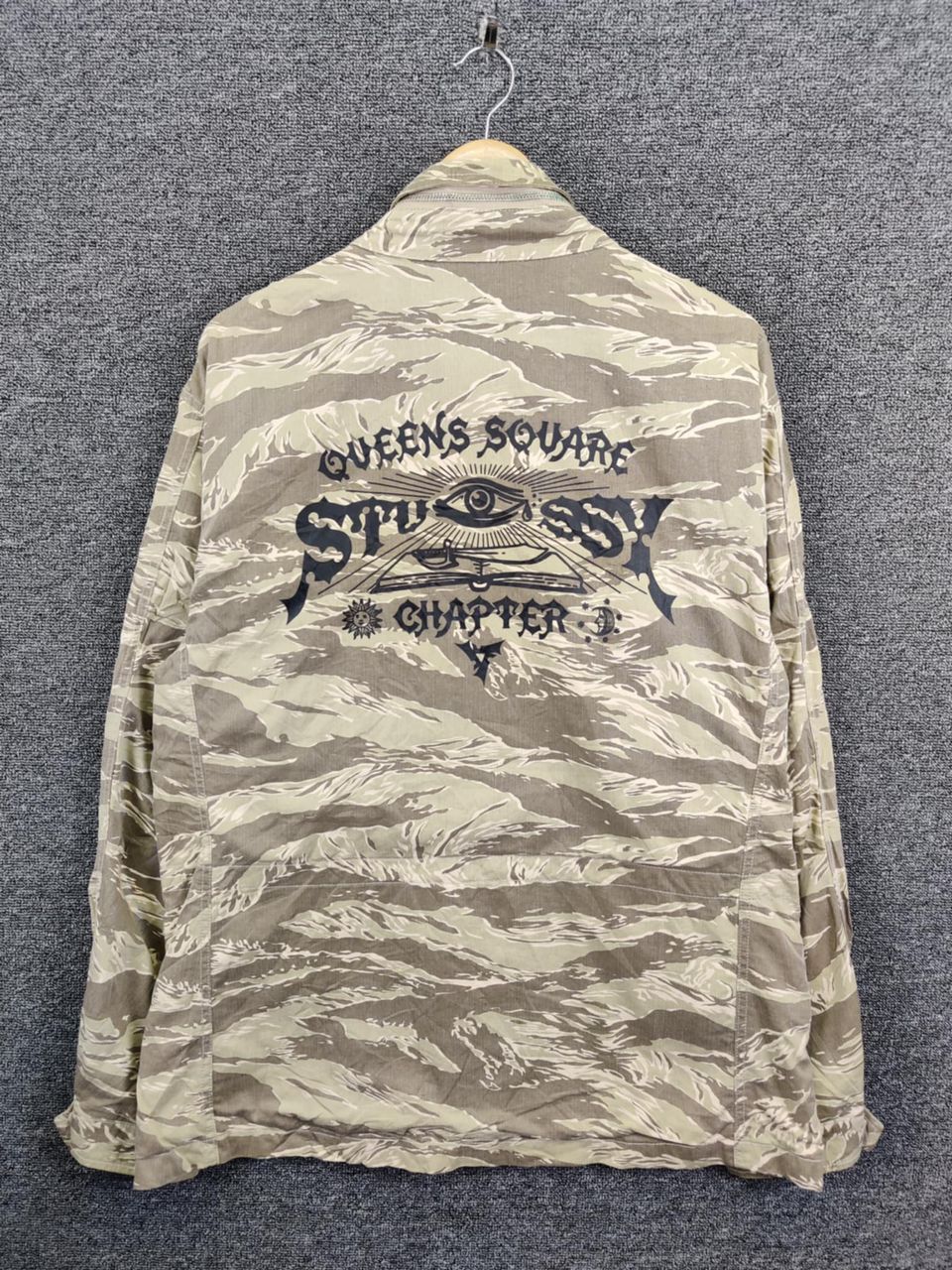 Vintge Stussy Queen's Square Camou 5th Anniversary Jacket