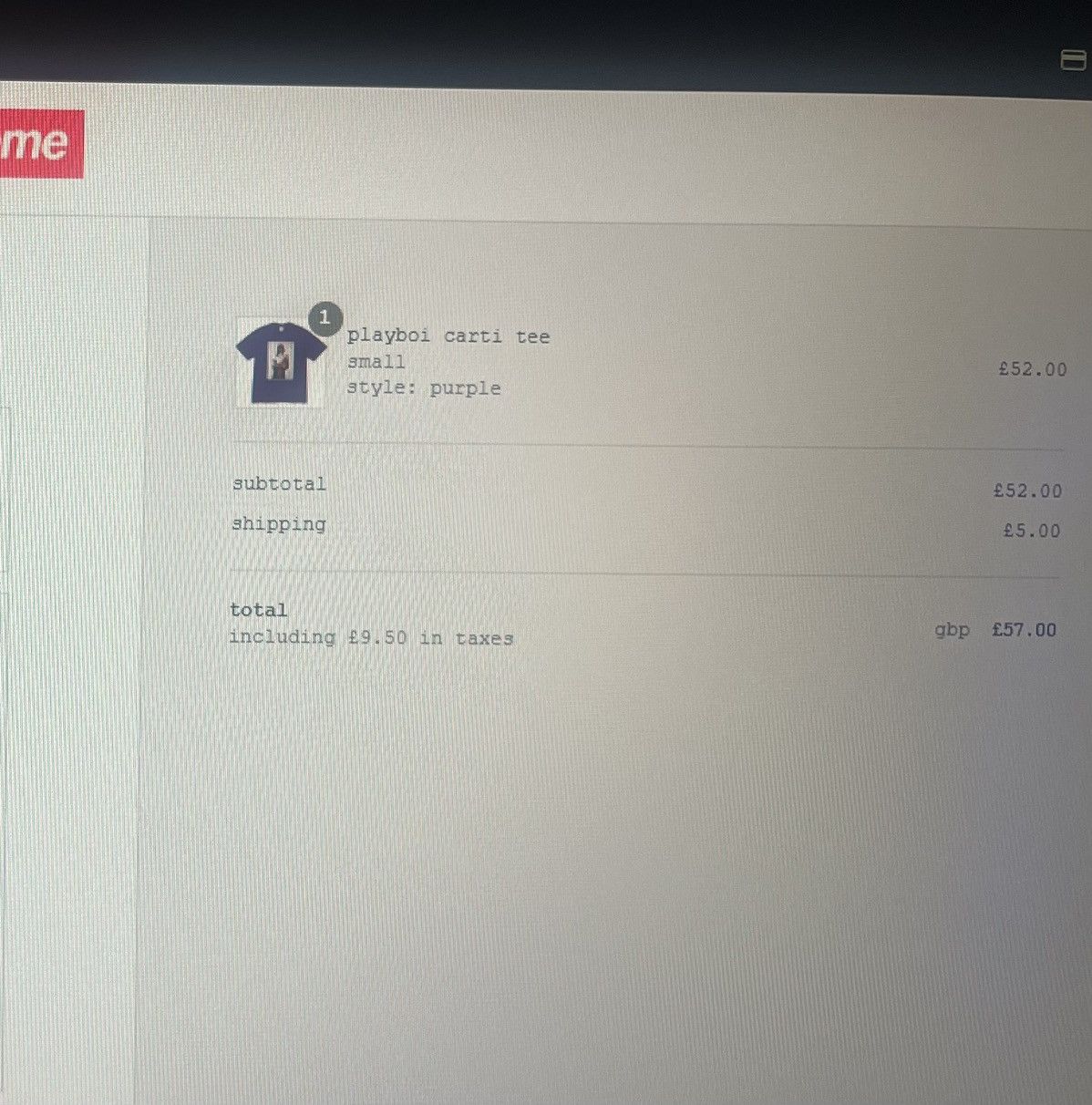 Supreme Playboi Carti Supreme collab tee Size US S / EU 44-46 / 1 - 2 Thumbnail