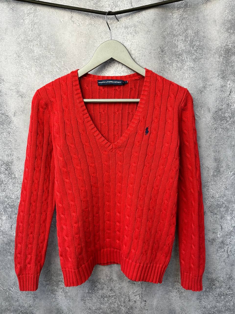 Ralph Lauren Ralph Lauren Sport Vintage Cable Knit V-Neck Sweater Size M / US 6-8 / IT 42-44 - 2 Thumbnail