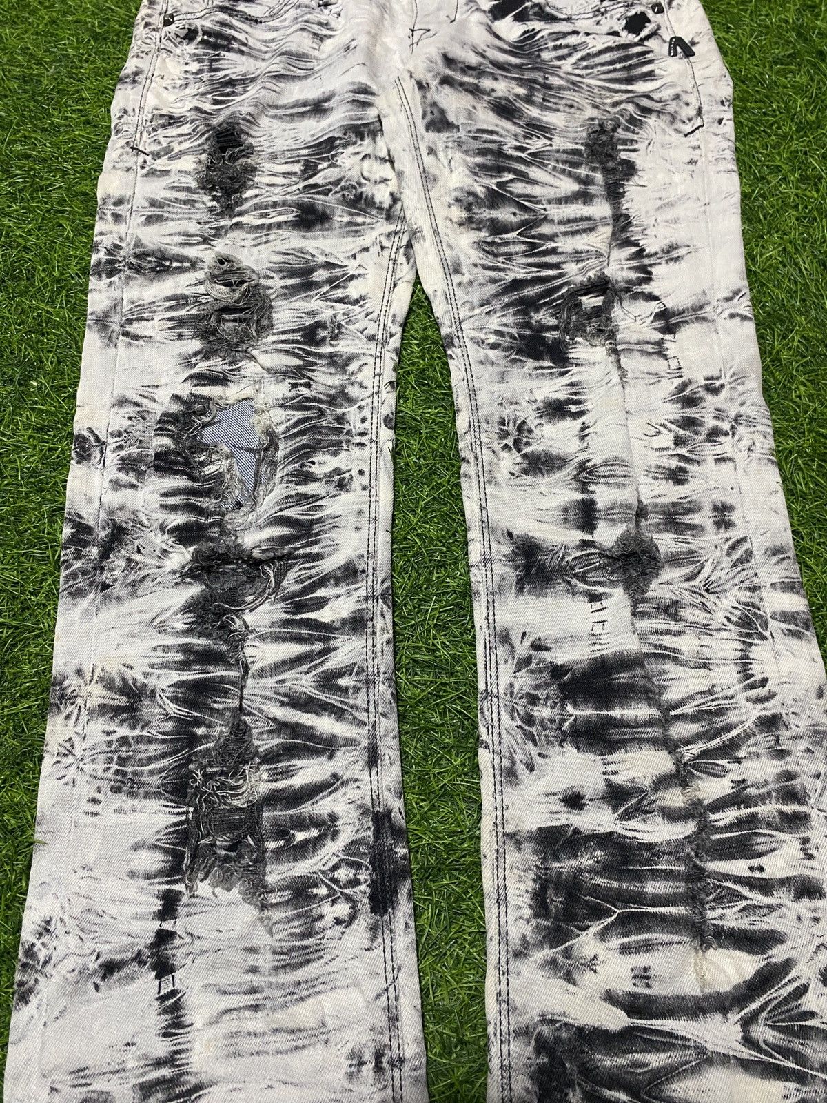 Japanese Brand Acid wash Buckaroo jeans distressed Size US 29 - 5 Thumbnail