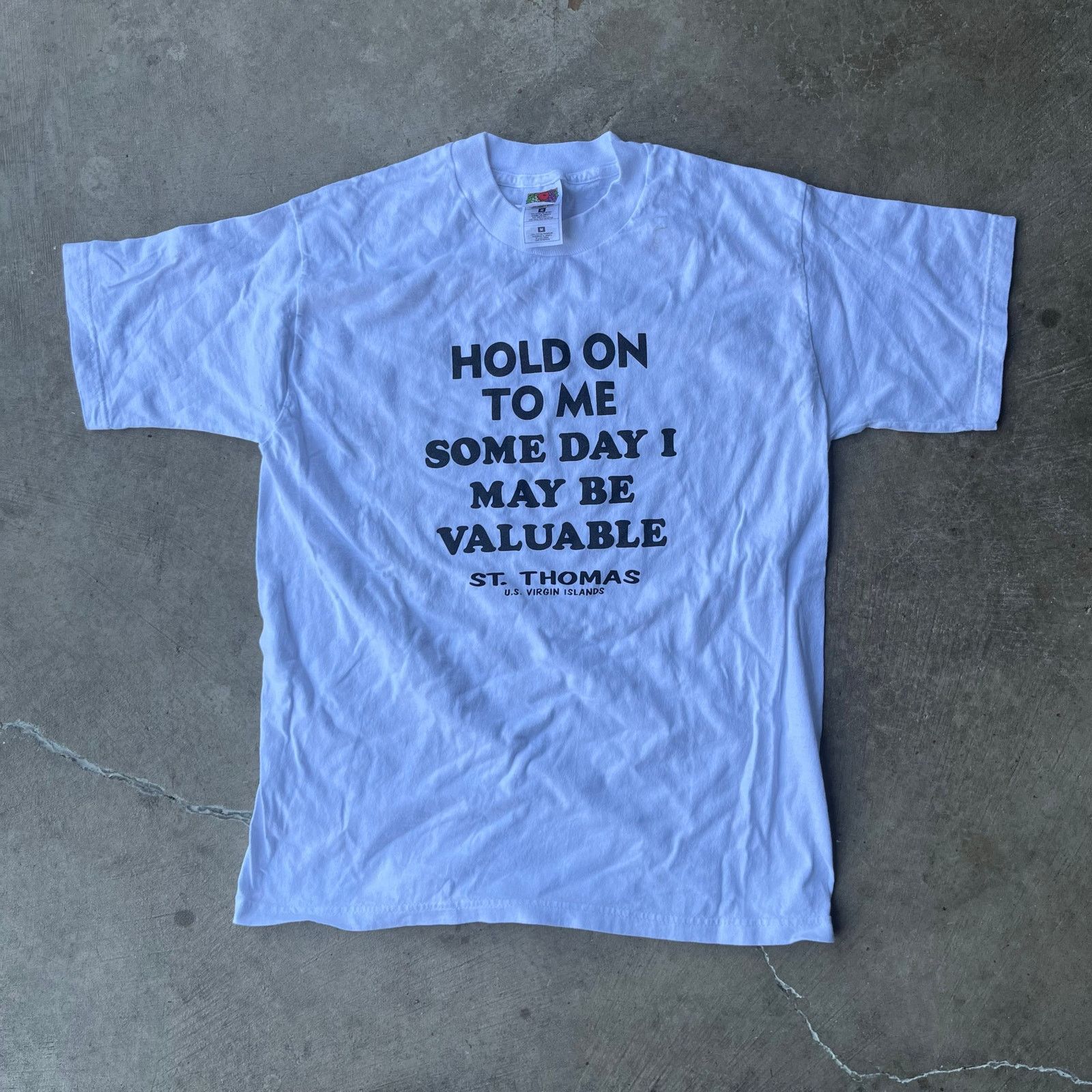 Vintage VINTAGE PARODY SCRIPT SHIRT VALUABLE WHITE TEE MEDIUM 00S Size US M / EU 48-50 / 2 - 1 Thumbnail
