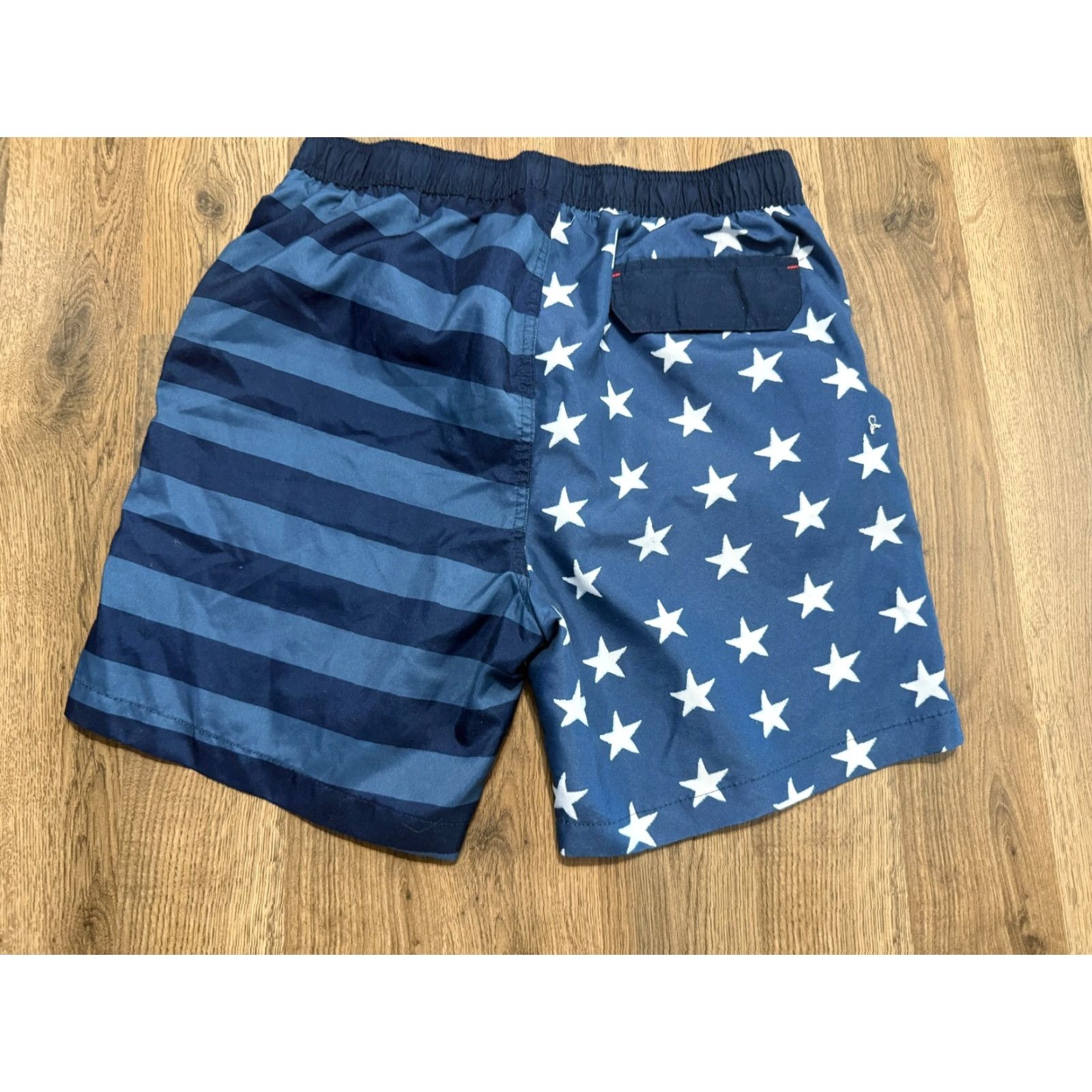Vintage Laguna Originals Shorts, Men's Medium, Blue White Polka Dots Striped Swim Trunks Size US 31 - 2 Thumbnail