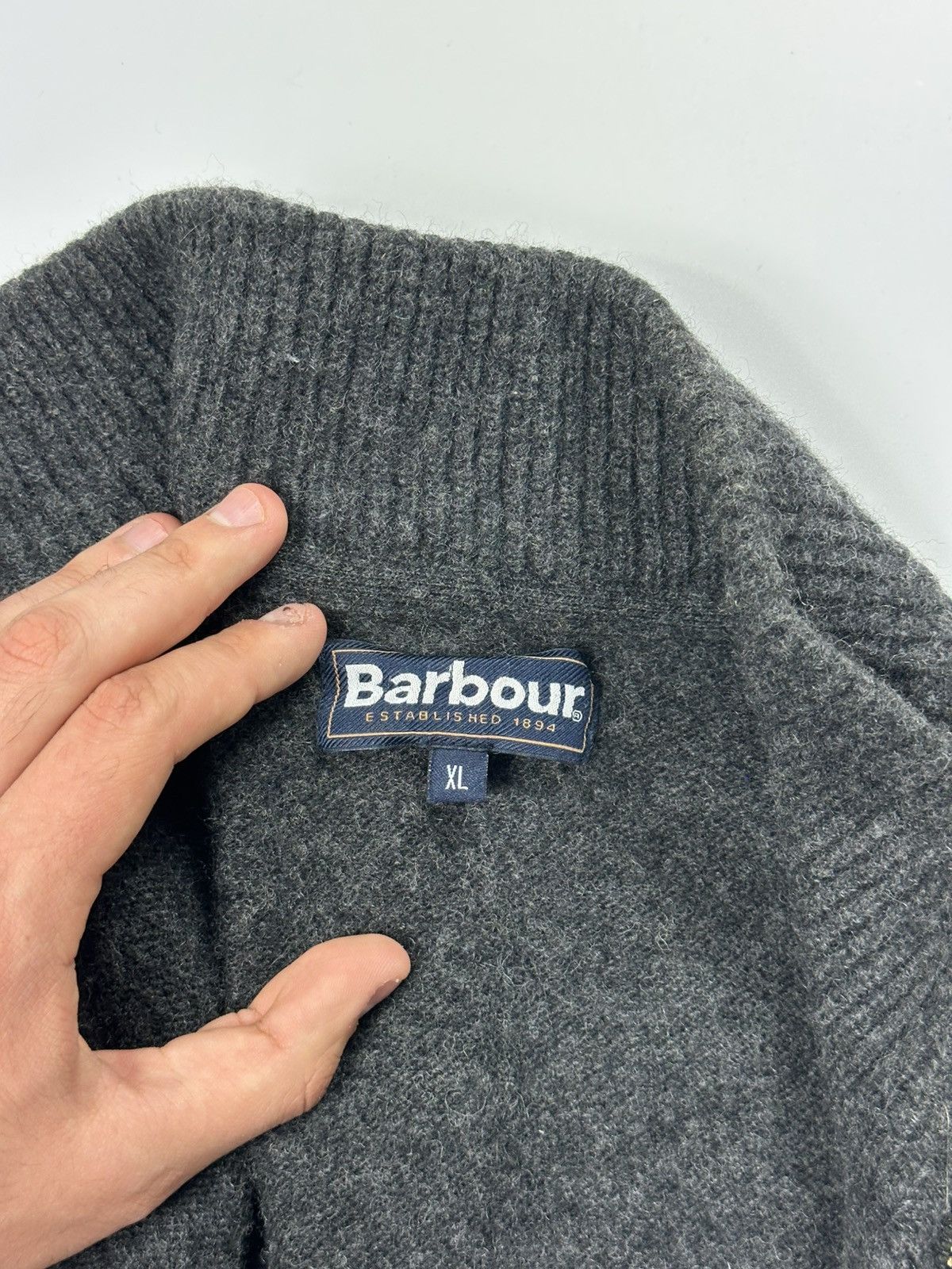 Barbour Barbour Wool Zip Sweater Men's Gray Size US XL / EU 56 / 4 - 11 Thumbnail