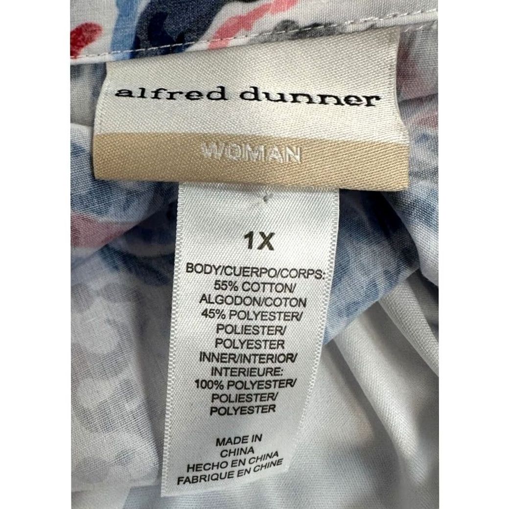 Vintage Alfred Dunner Button Up Shirt Womens 1X Plus Multi Paisley Bella Vista Top NEW Size XL / US 12-14 / IT 48-50 - 4 Thumbnail