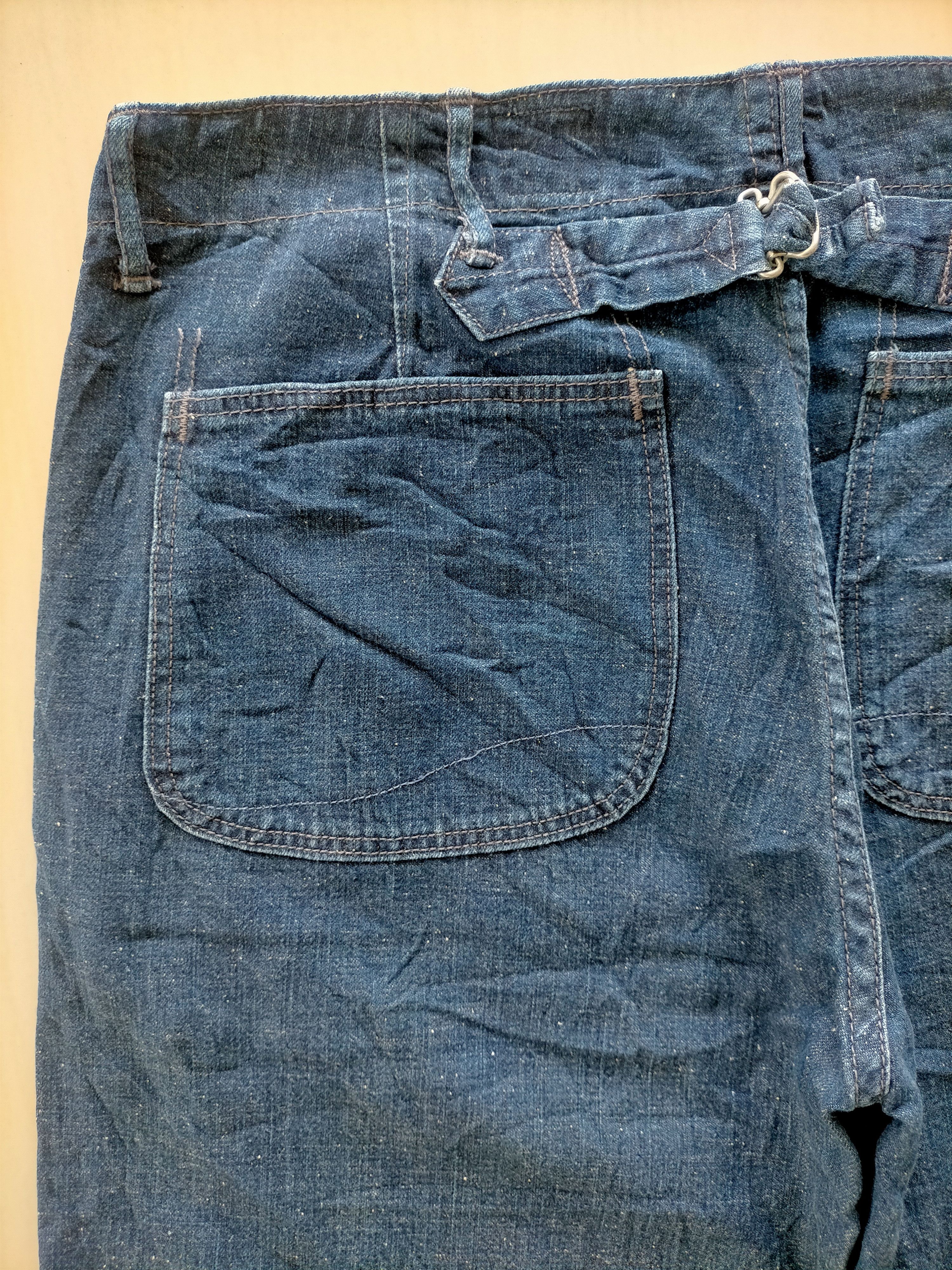 Orslow Orslow Made in Japan Wide Leg Flare Buckle Blue Jeans Size US 32 / EU 48 - 13 Thumbnail