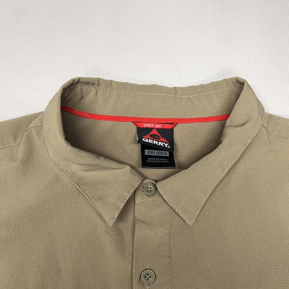 Other Gerry Button Up Shirt Woven Zip Chest Pocket Beige Hiking Size US XXL / EU 58 / 5 - 4 Thumbnail