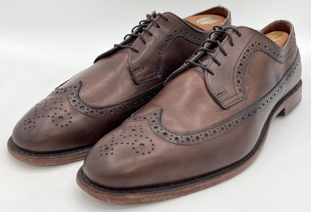 Allen Edmonds Allen Edmonds MCGREGOR Wingtip Dark Brown Leather Size 12D Size US 12 / EU 45 - 1 Thumbnail