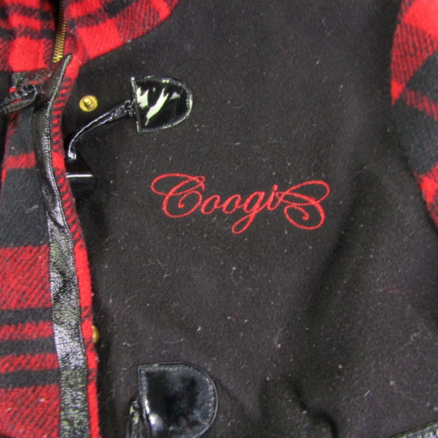 Coogi VINTAGE COOGI Jacket Womens Large Black Plaid Wool Blend Toggle Coat Outdoor Casual Size L / US 10 / IT 46 - 3 Thumbnail