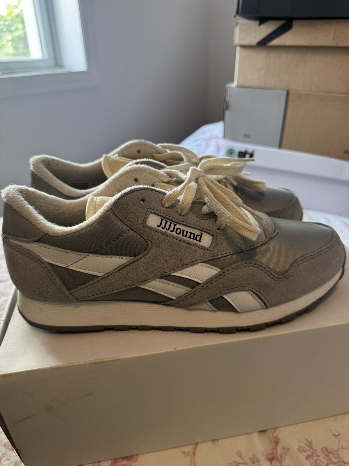JJJJound × Reebok Reebok x JJJJound Classic Nylon Gray White Sneaker Men Size US 10 / EU 43 - 4 Thumbnail