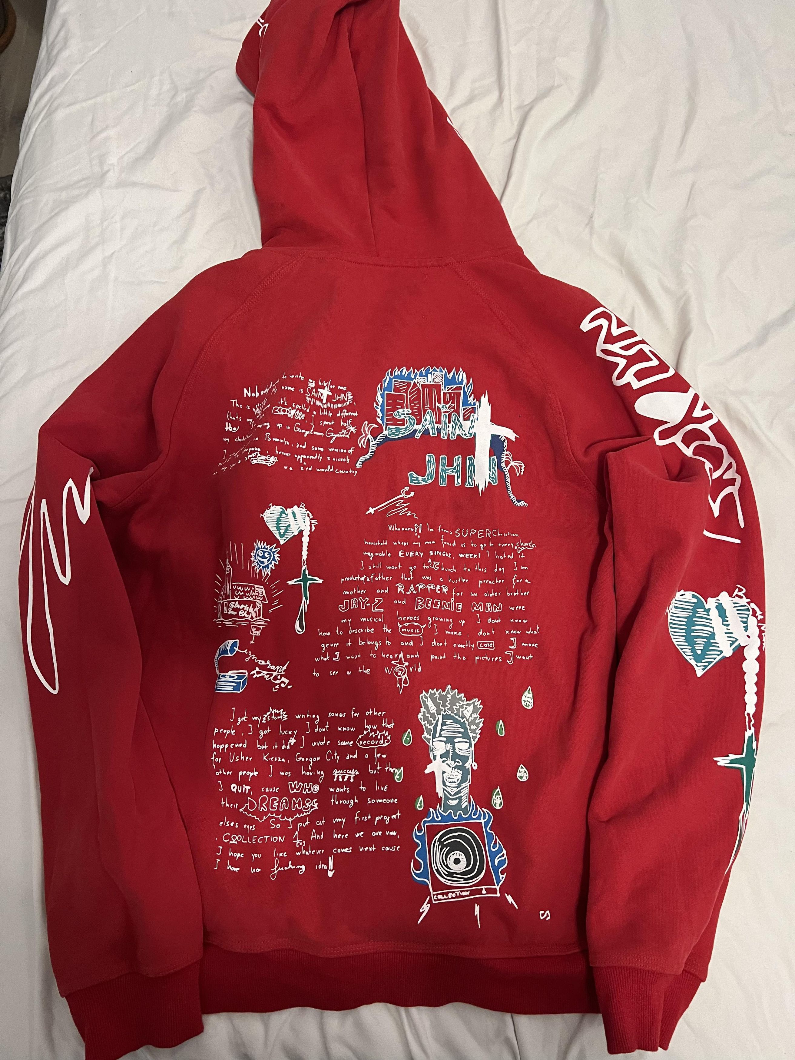 Other Saint JHN Not a Cult Red Hoodie Christian Sex Club | Grailed