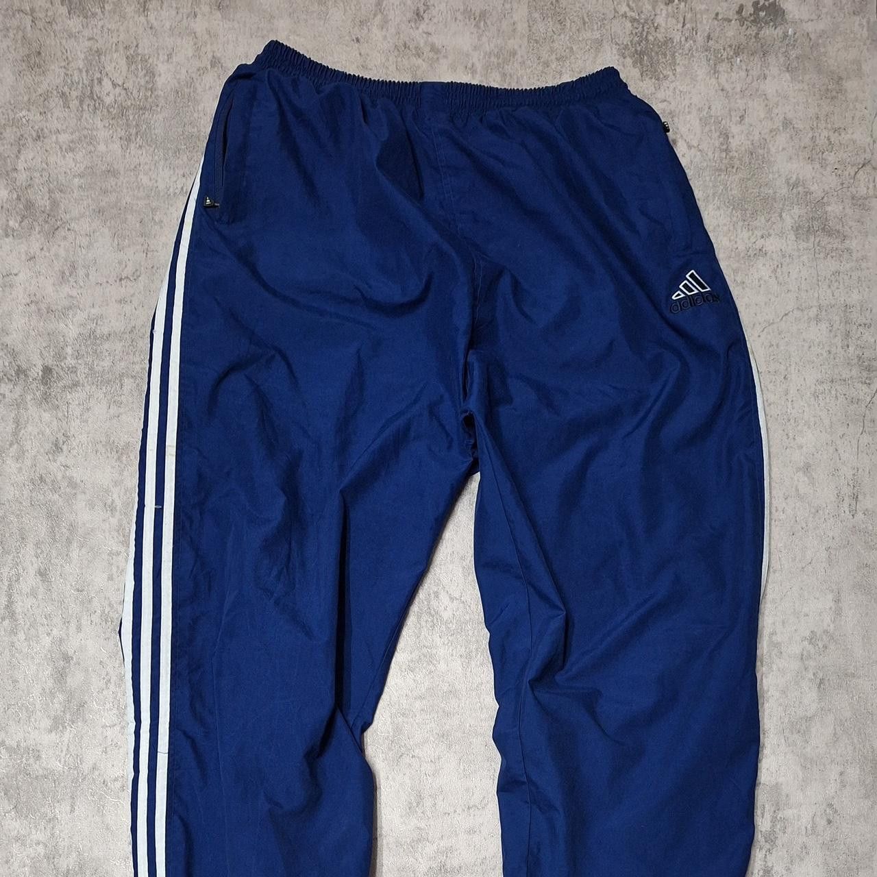 Adidas Adidas blue and white track pants Size US 34 / EU 50 - 1 Thumbnail