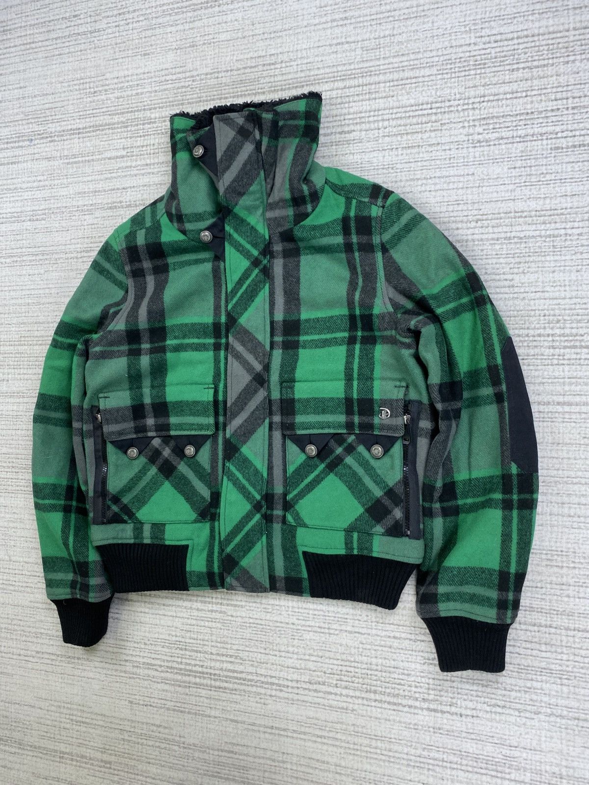 Diesel 🔥Diesel Green Checked Multipocket Lined Sherpa Jacket Size US M / EU 48-50 / 2 - 5 Thumbnail