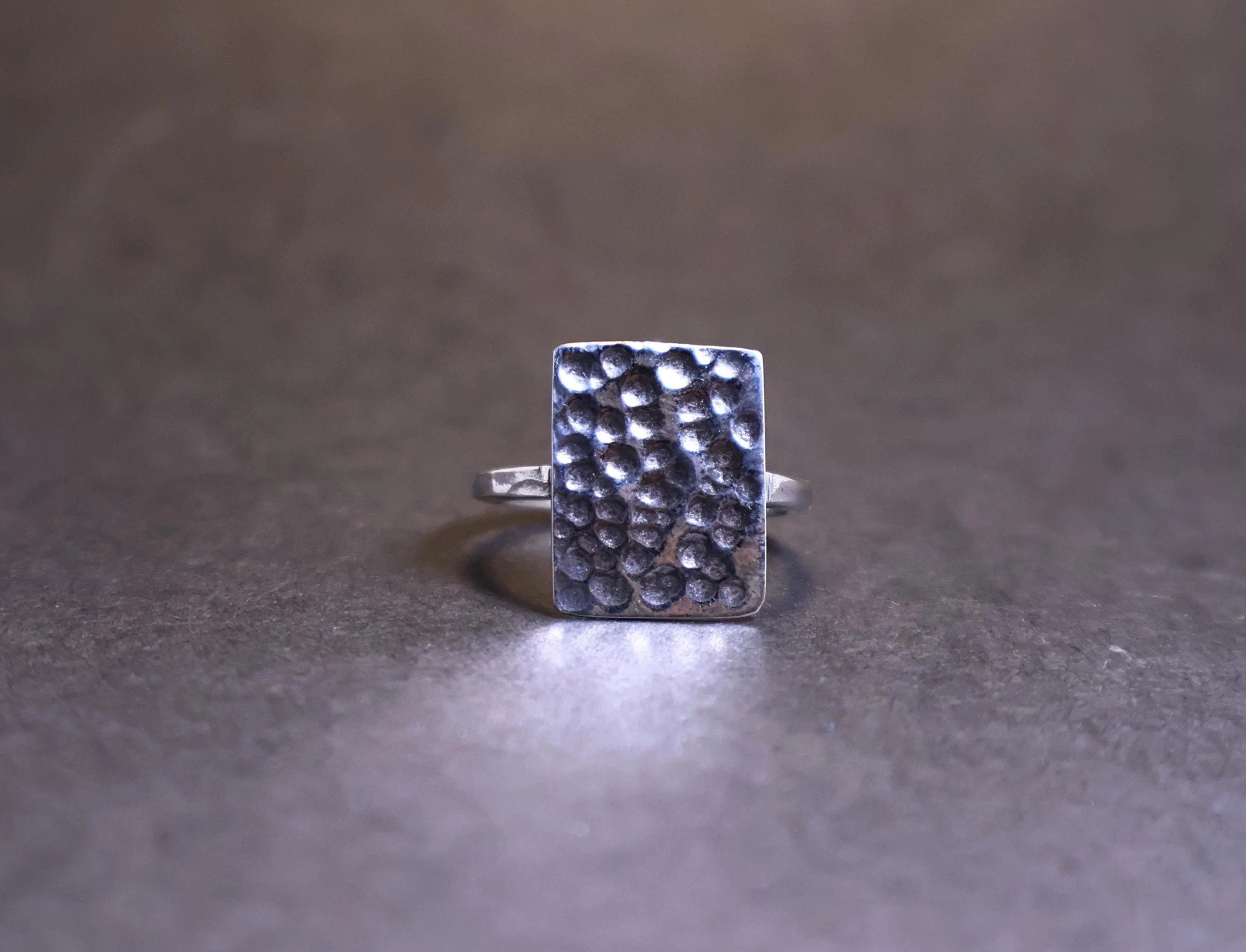 Handmade Hammered Ring, 925 Sterling Silver Ring, Handmade Jewelry, Size ONE SIZE - 1 Thumbnail