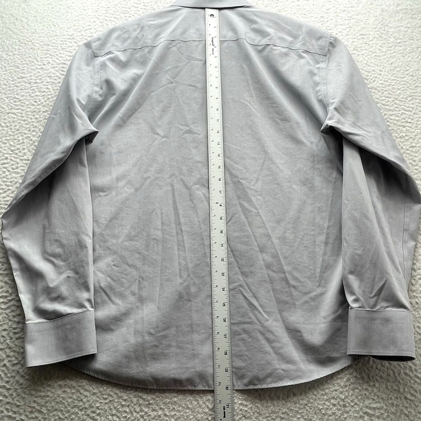 UNTUCKit UNTUCKit Shirt Mens XL Gray Cotton Contrast Stitch Preppy Button-Up, Classic, 1/2 Size US XL / EU 56 / 4 - 6 Thumbnail