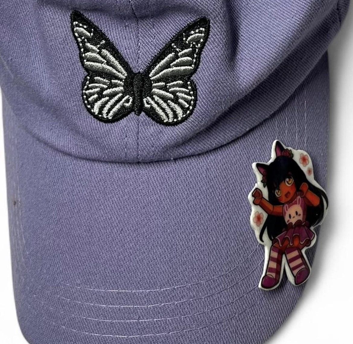 Keds 90s Vintage Snapback w/ butterfly patch/Lilith Devil Pin Size ONE SIZE - 4 Thumbnail