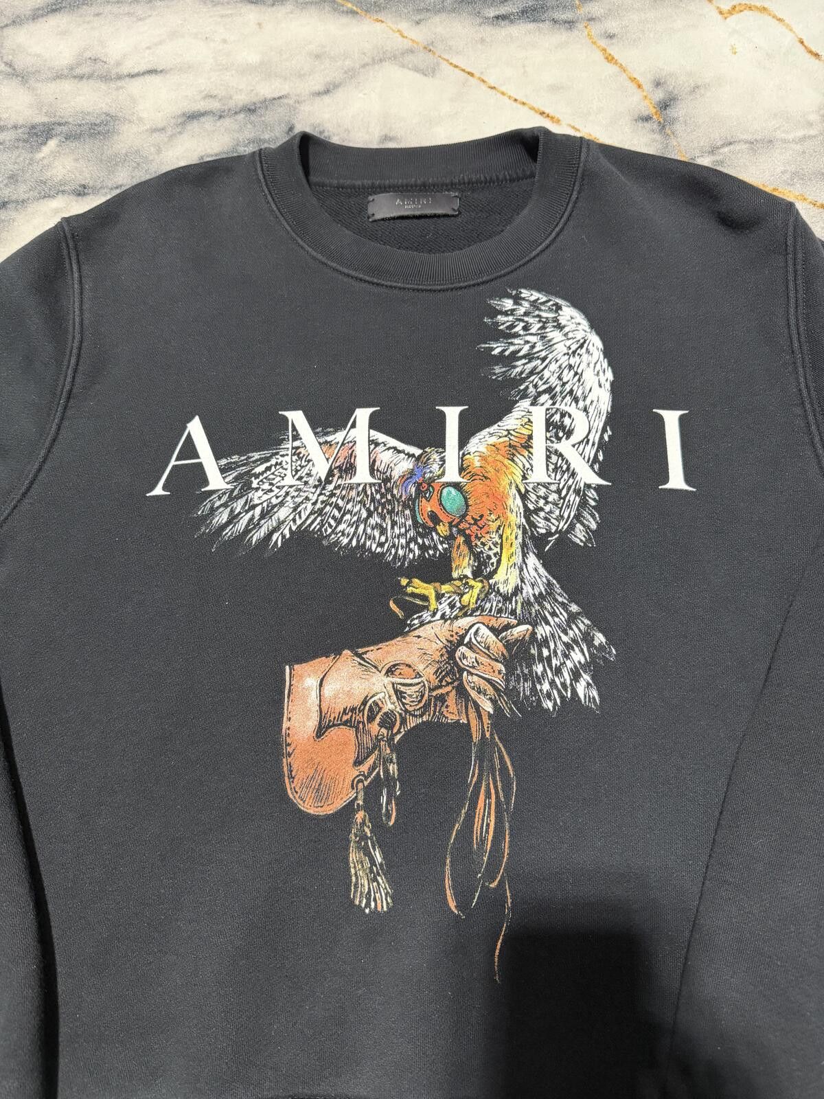 Amiri Amiri Falcon Crewneck Black - Sz M Size US M / EU 48-50 / 2 - 2 Thumbnail