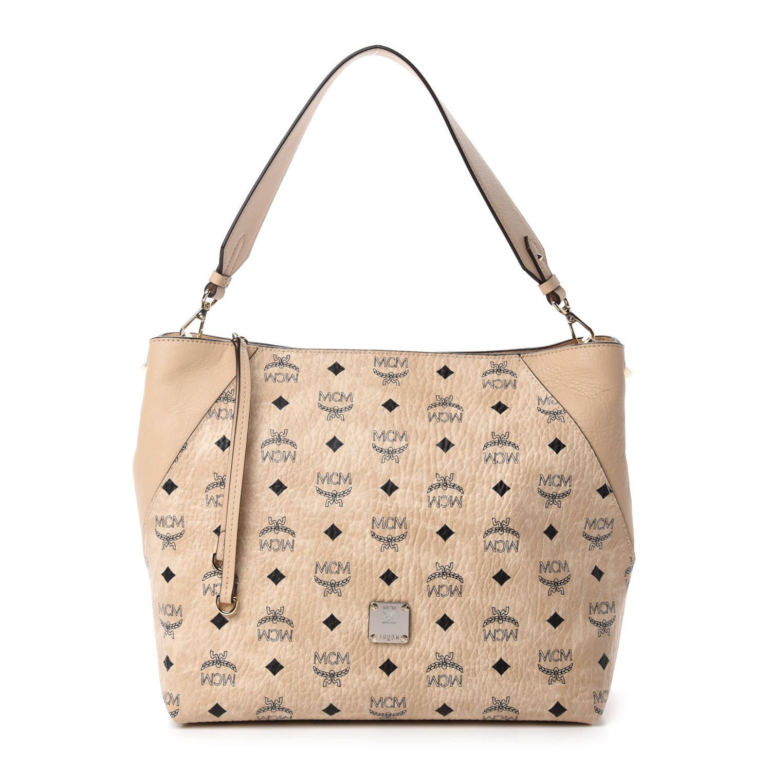 MCM o1mt1gz0625 Size: OS / Medium Hobo Bag in Beige Size ONE SIZE - 1 Thumbnail