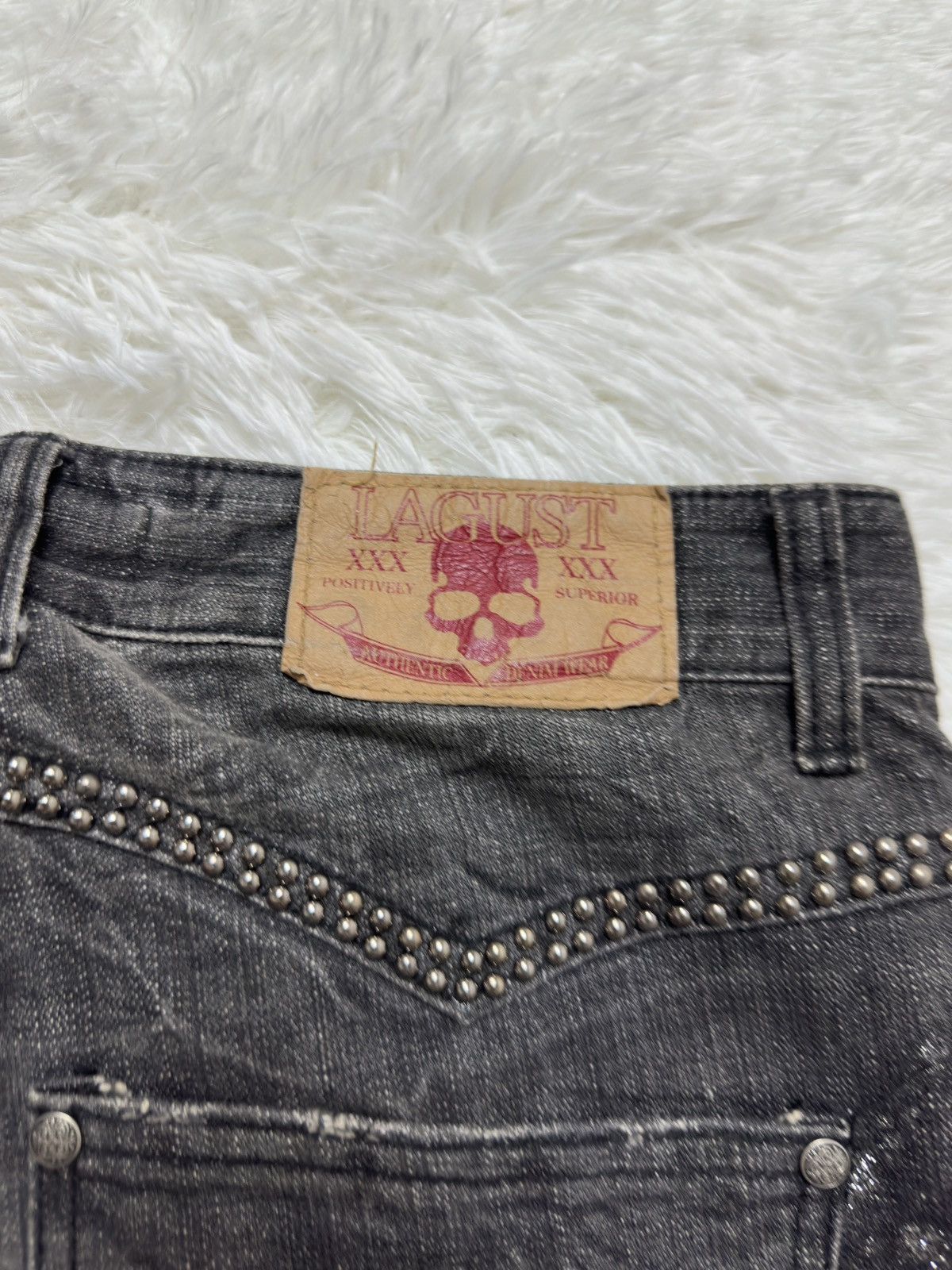 If Six Was Nine 💥rare💥2000s japanese lagust paint splaitter distressed flare Size US 32 / EU 48 - 7 Thumbnail