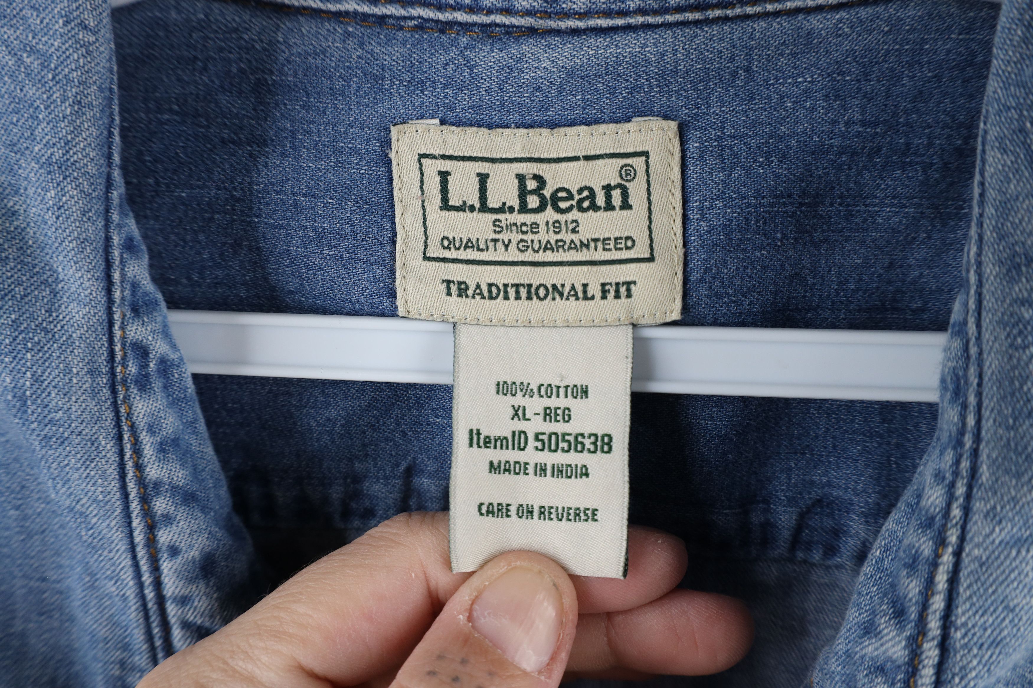 L.L. Bean × Vintage Vintage LL Bean Double Pocket Denim Jean Button Shirt Blue Size US XL / EU 56 / 4 - 11 Thumbnail