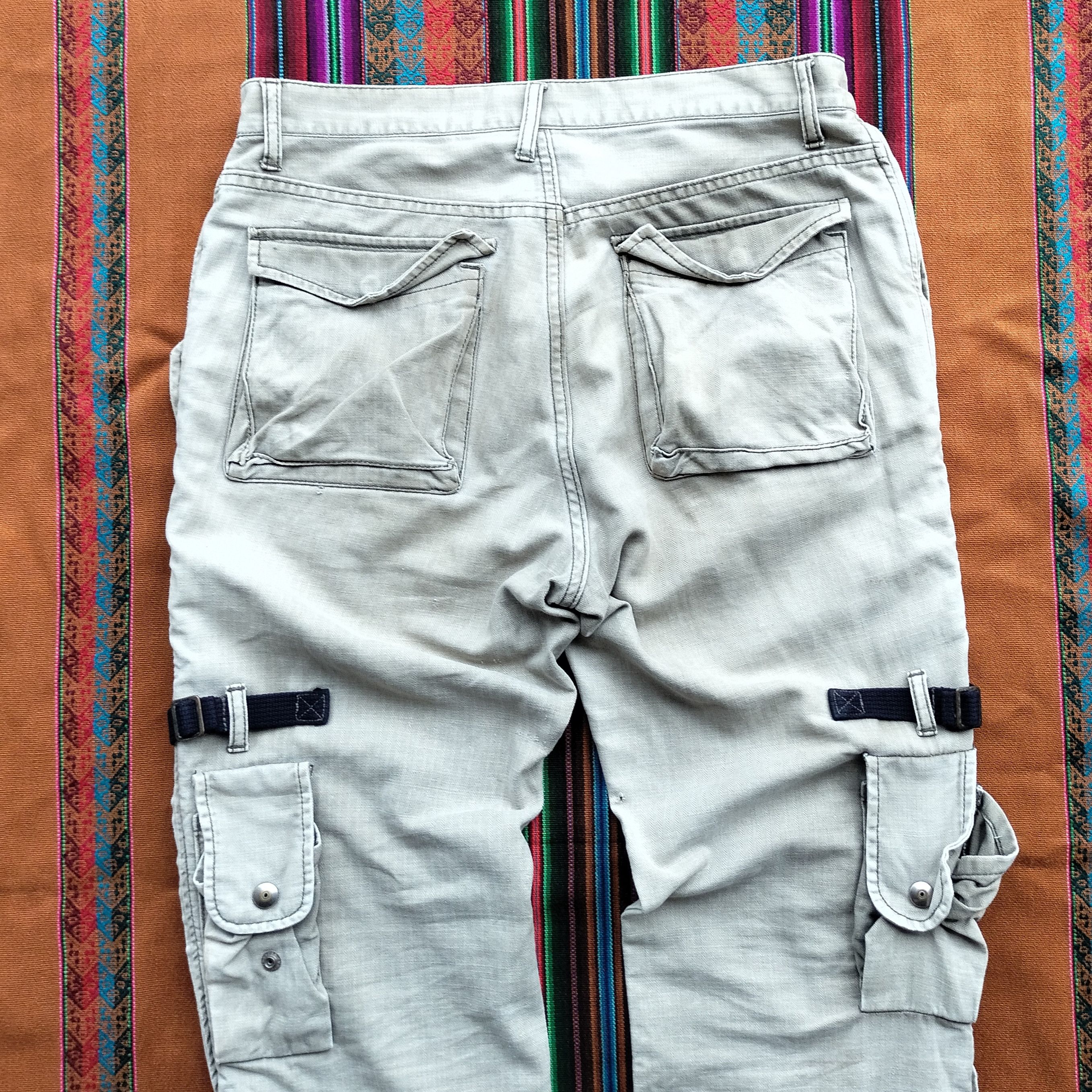 PPFM PPFM bondage zipper side distressed 3d 'cargo pants Size US 33 - 15 Thumbnail