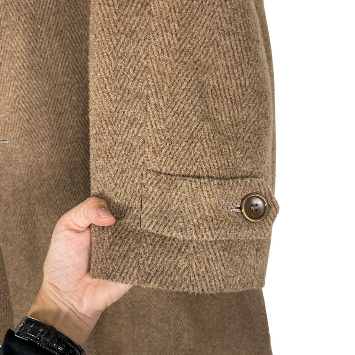 Designer × Japanese Brand × Kenzo 💥KENZO RICH BROWN LONG COAT JACKET Size US M / EU 48-50 / 2 - 13 Thumbnail