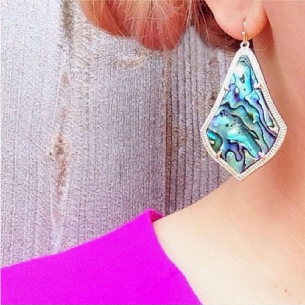 Kendra Scott Kendra Scott Alex Silver Drop Earrings in Abalone Shell Size ONE SIZE - 6 Thumbnail