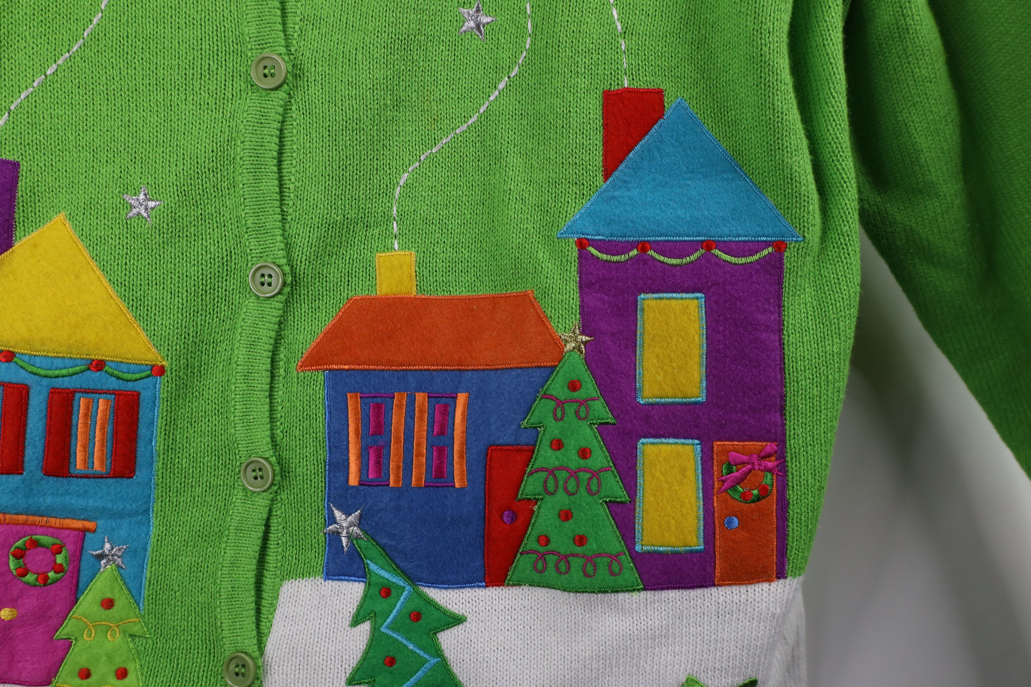 Vintage Vintage 90s Streetwear Town Winter Knit Cardigan Sweater Size L / US 10 / IT 46 - 6 Thumbnail