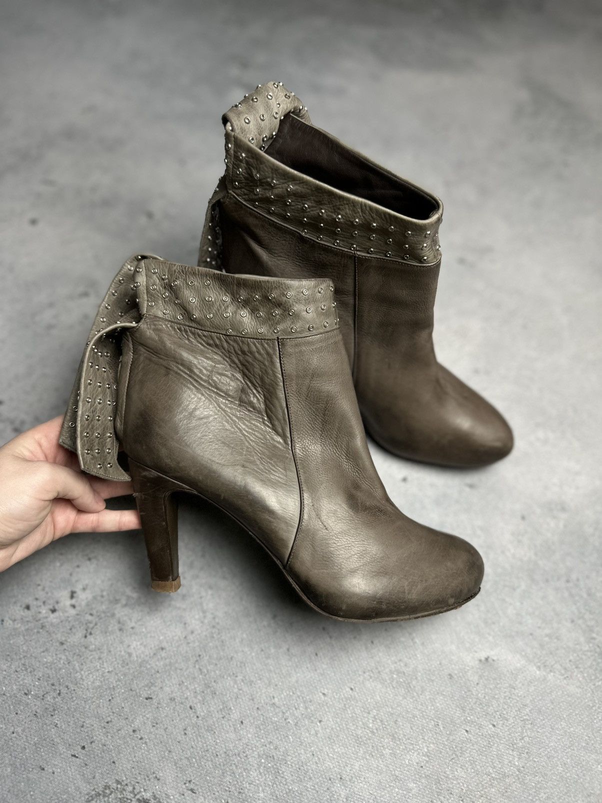 Vintage Luis Onofre Heels Leather Boots Rare Italian Item AvantGarde Size US 6.5 / IT 36.5 - 1 Thumbnail