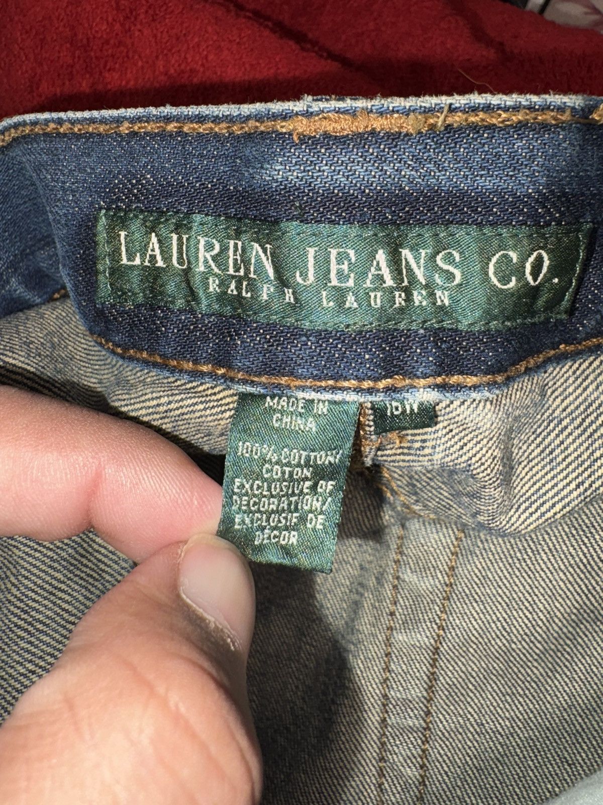 Lauren Ralph Lauren Vintage Lauren Ralph Lauren Patchwork& Embroidered Denim 16W Size 38" / US 16 / IT 52 - 13 Thumbnail