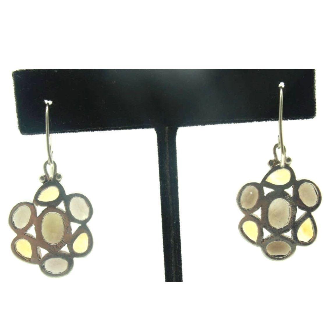 Other Nepal Silver Earrings Genuine Citrine & Amethyst 1-1/2" Drop Size ONE SIZE - 4 Thumbnail