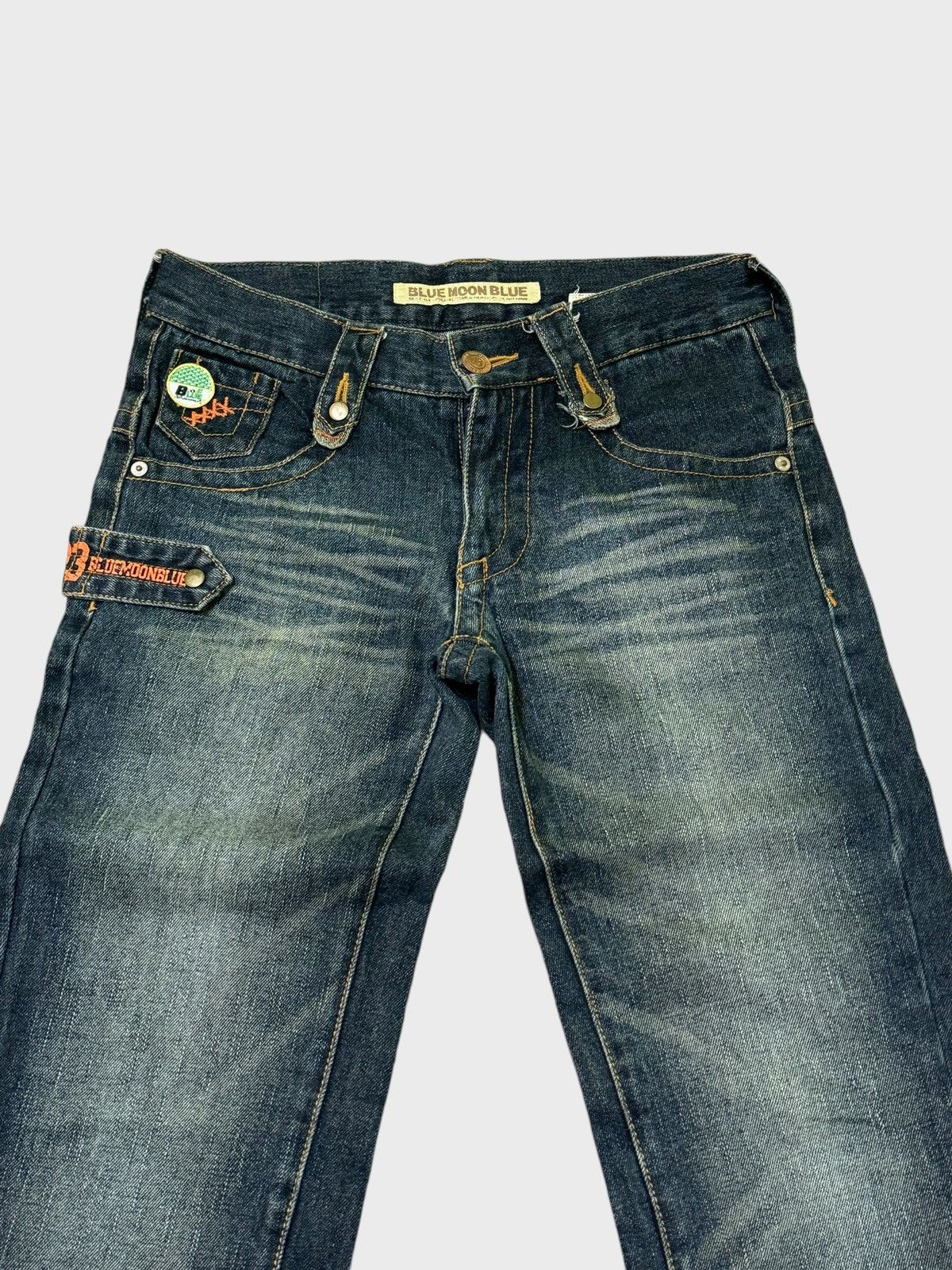 Japanese Brand Vtg BLUE MOON BLUE Surf Style Patches Denim Pant Size US 30 / EU 46 - 3 Thumbnail