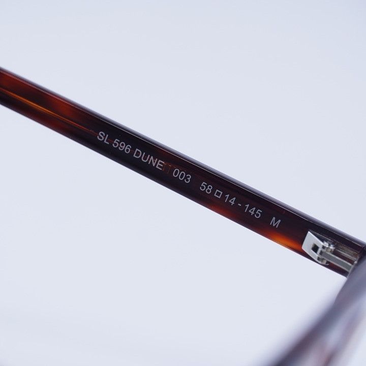 Saint Laurent Paris Saint Laurent SL596 DUNE 003 Sunglasses Havana Aviator Frame Size ONE SIZE - 6 Thumbnail