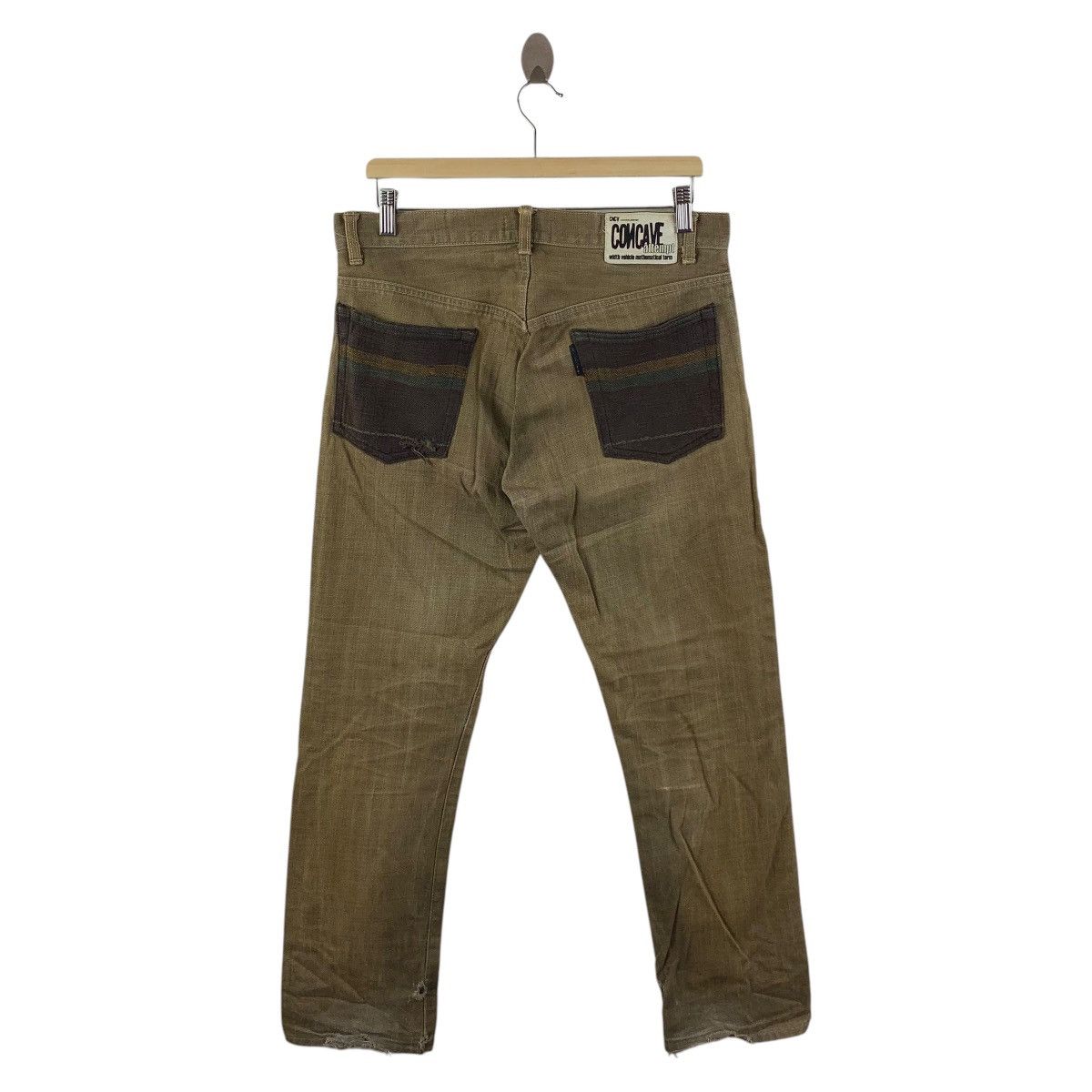 Japanese Brand CONCAVE ATTEMPT Brown colour jeans Size US 34 / EU 50 - 4 Thumbnail