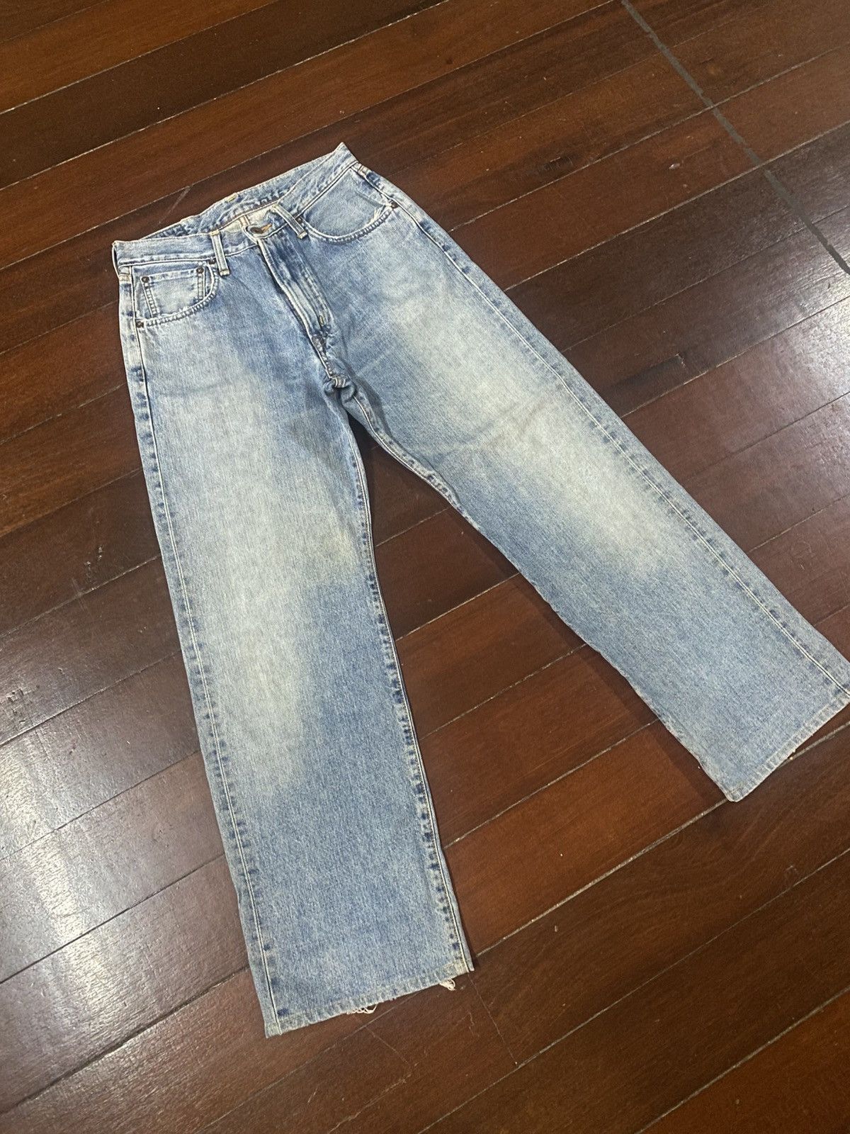 Edwin VINTAGE EDWIN 505 SELVEDGE DENIM JEANS nice faded loose Size US 29 - 2 Thumbnail