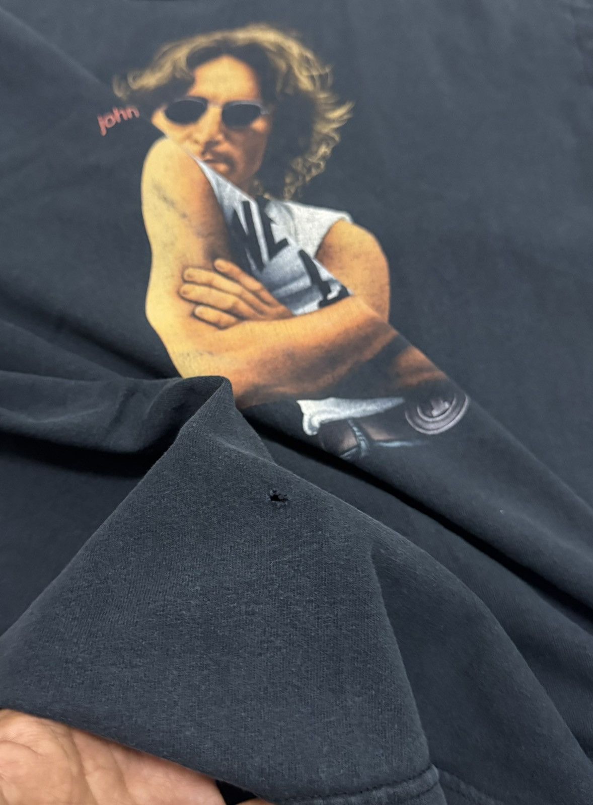 Vintage Vtg JOHN LENNON Rare Design Tee Size US XL / EU 56 / 4 - 14 Thumbnail