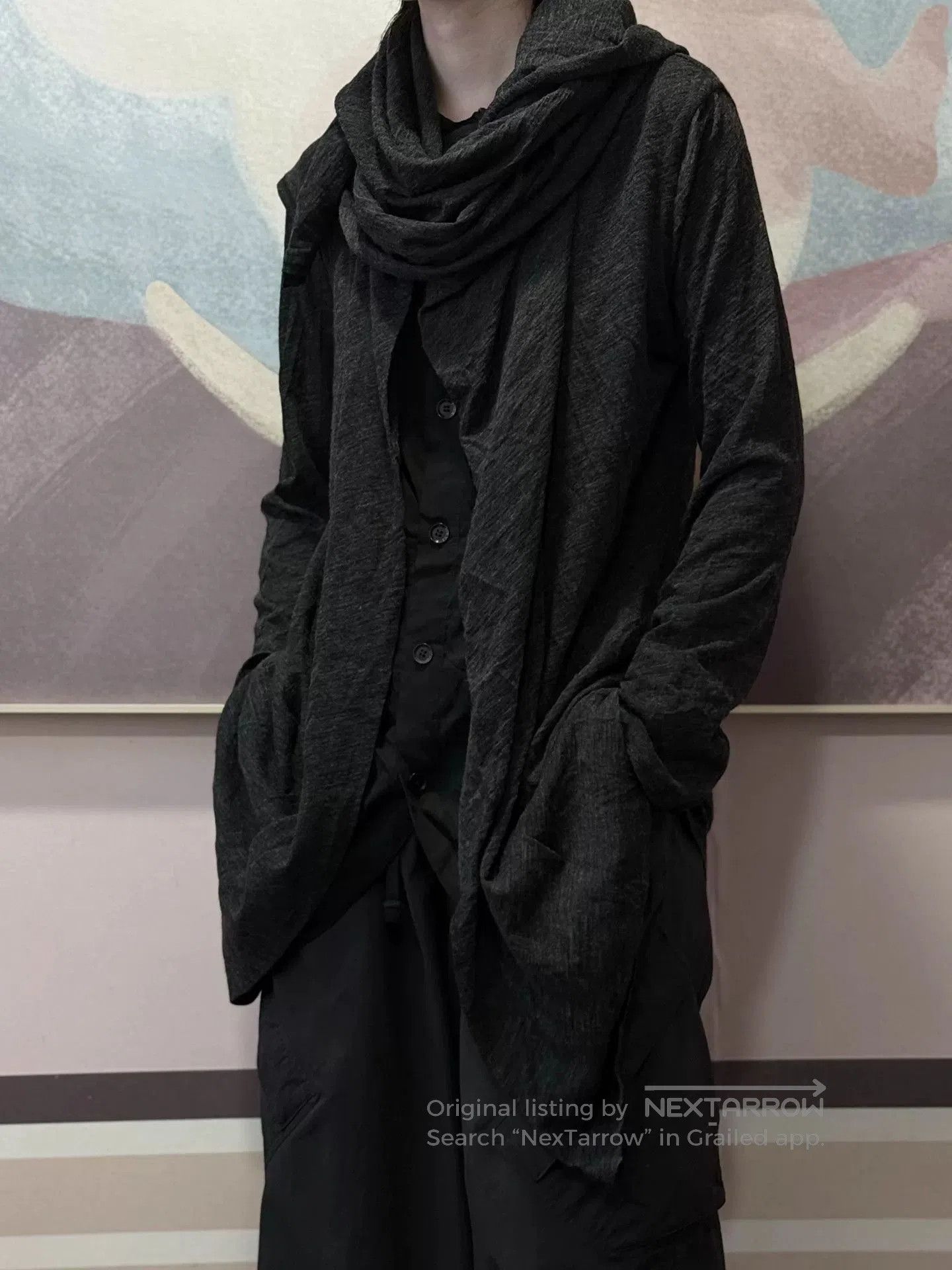 Yohji Yamamoto Yohji Yamamoto Wool Cardigan with Scarf. Size US S / EU 44-46 / 1 - 8 Thumbnail