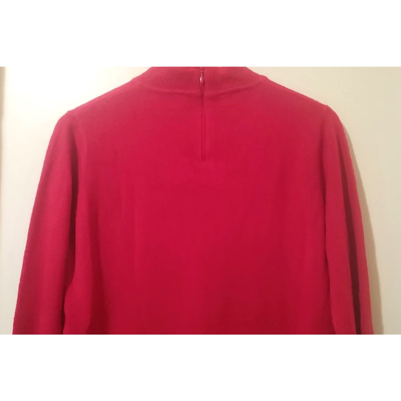 Vintage Kim Rogers Petite Sweater Womens PL Red Cardigan Long Sleeve Pullover Size L / US 10 / IT 46 - 5 Thumbnail
