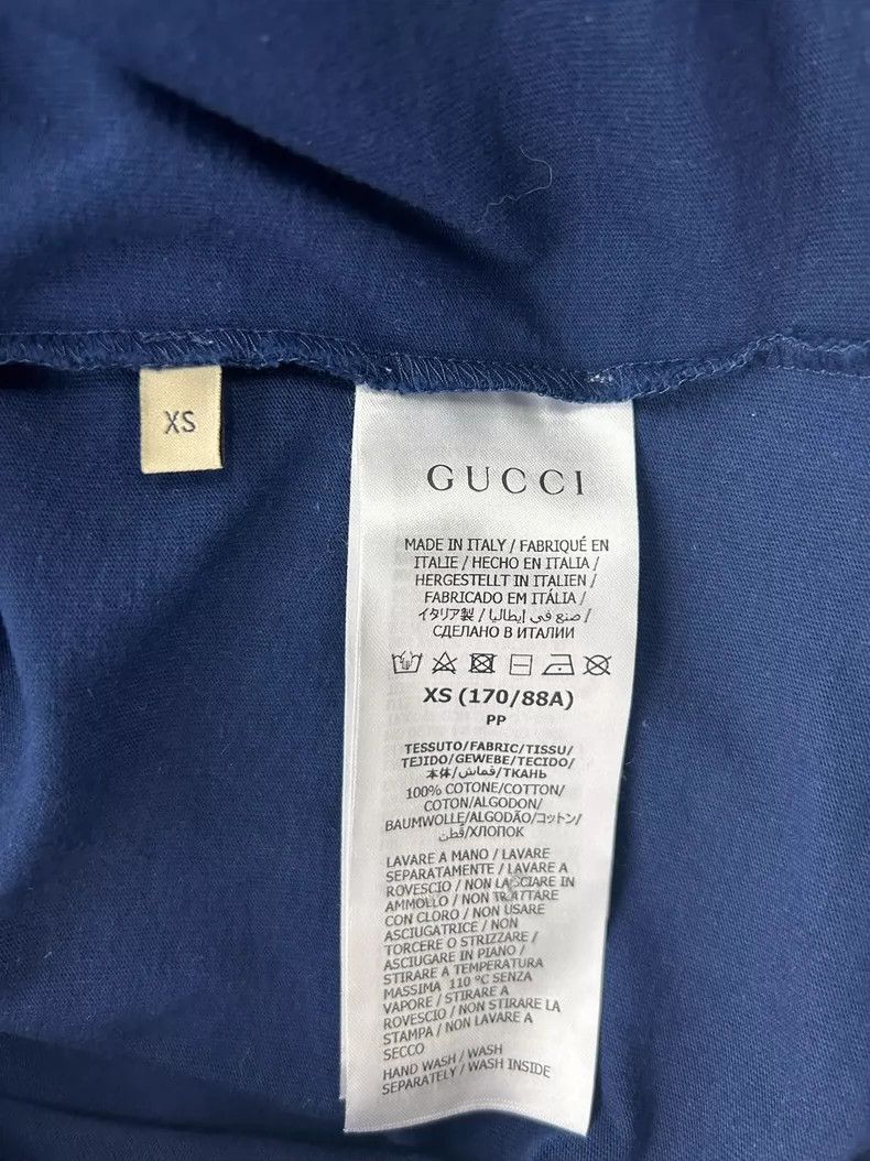 Gucci Gucci Blue men's printed cotton T-shirt 2501-Nextarrow Size US XS / EU 42 / 0 - 4 Thumbnail
