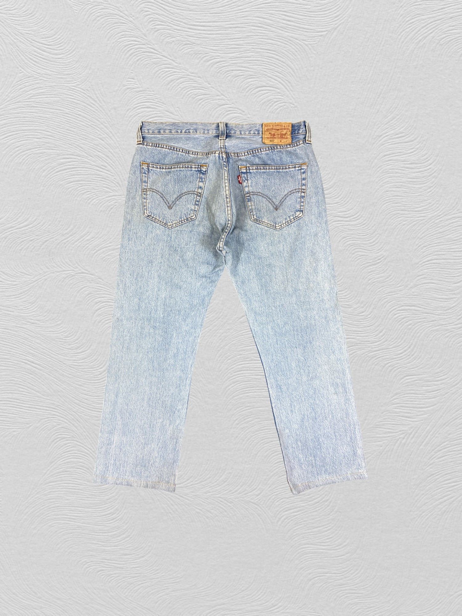 Levi's Light Blue Wash Vintage Levis 501 Denim Jeans 35x27 - JN3160 Size US 35 - 2 Thumbnail