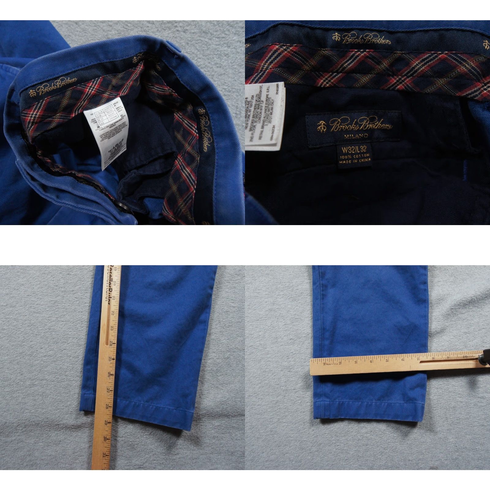 Brooks Brothers VINTAGE: No is not vintage, so skip. Brooks Brothers Pants Mens 32x28 Blue Chino Trousers Flat Front Preppy Adult Size US 32 / EU 48 - 8 Thumbnail