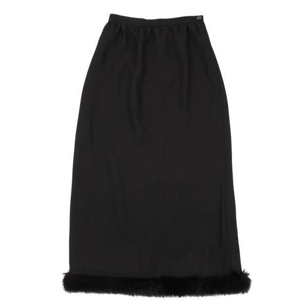 Other Comme Des Garcons size M Black Retro Furry Design Skirt Size 24" / US 00 / IT 34 - 2 Thumbnail