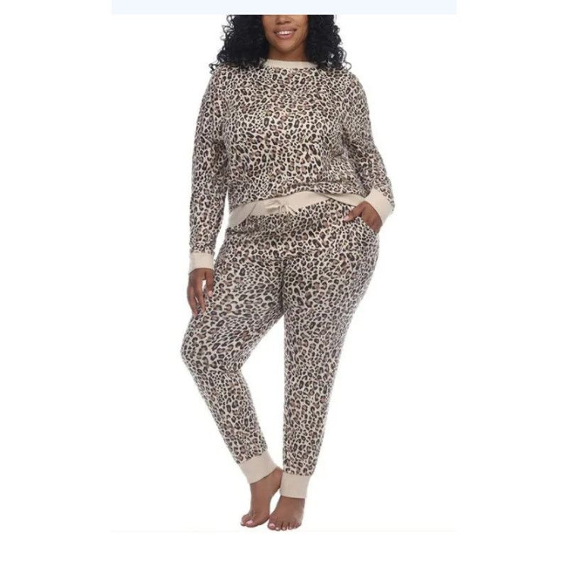 honeyee.com Women's pajamas leopard 2XL Size ONE SIZE - 4 Thumbnail