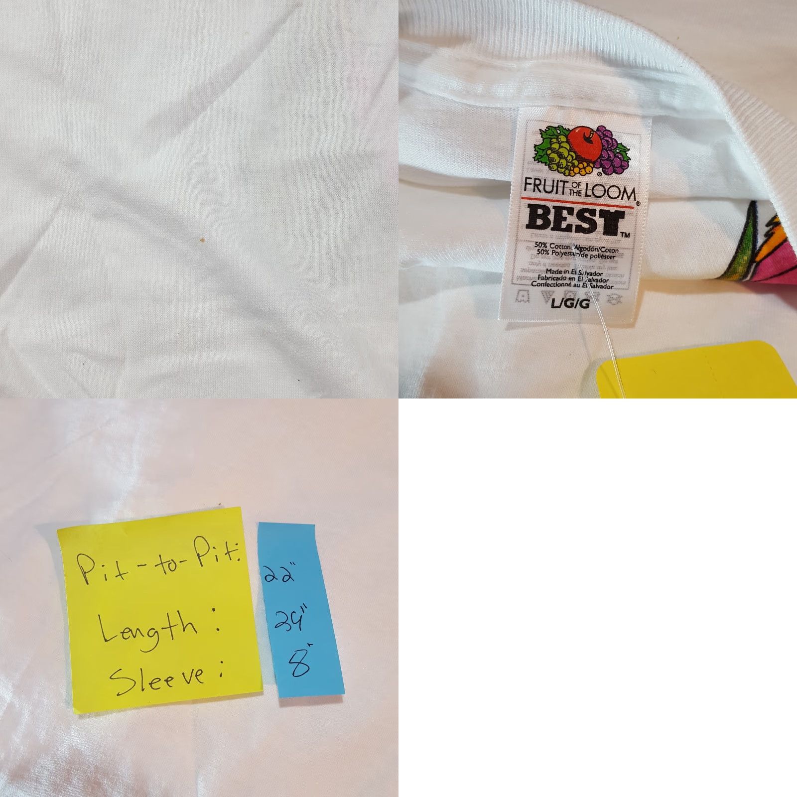 Fruit Of The Loom VINTAGE Fruit of the Loom T-Shirt White Short Sleeve Womens Size L 90s Golf Cartoon Retro Top Casual Cotton Cotton Blend Crew Neck Top Size L / US 10 / IT 46 - 8 Thumbnail